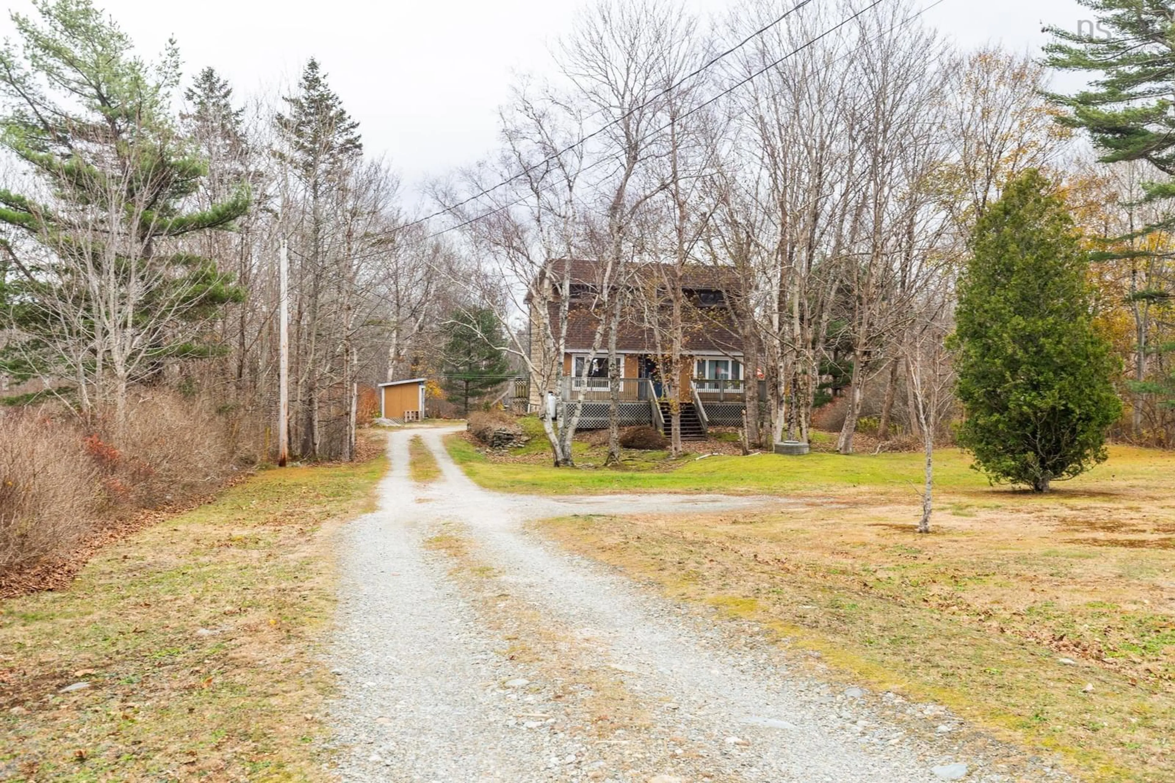 A pic from outside/outdoor area/front of a property/back of a property/a pic from drone, street for 9333 Highway 3, Pleasant Lake Nova Scotia B5A 5J9