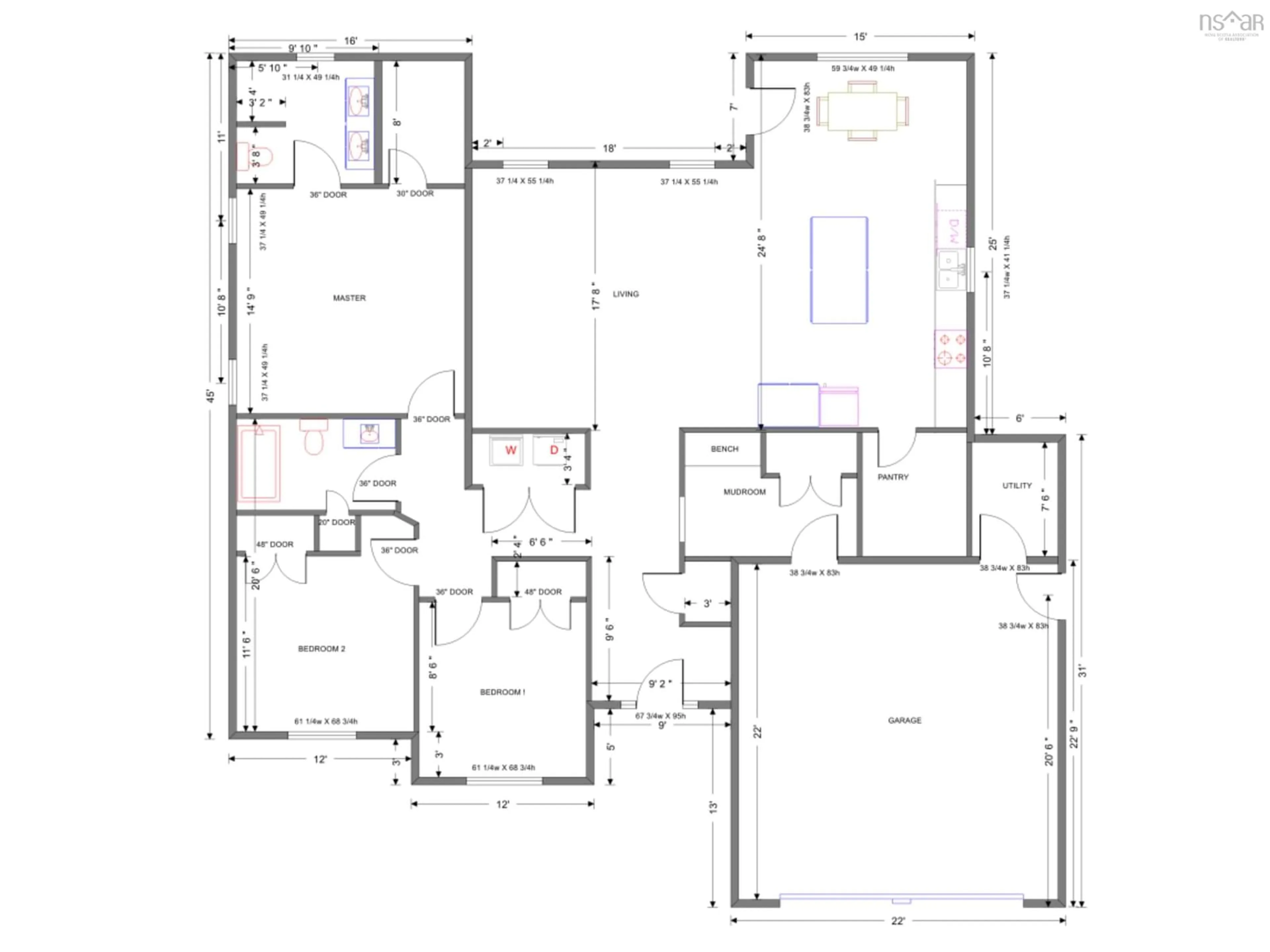 Floor plan for 39 Kearne Ave #30, Kingston Nova Scotia B0P 1R0