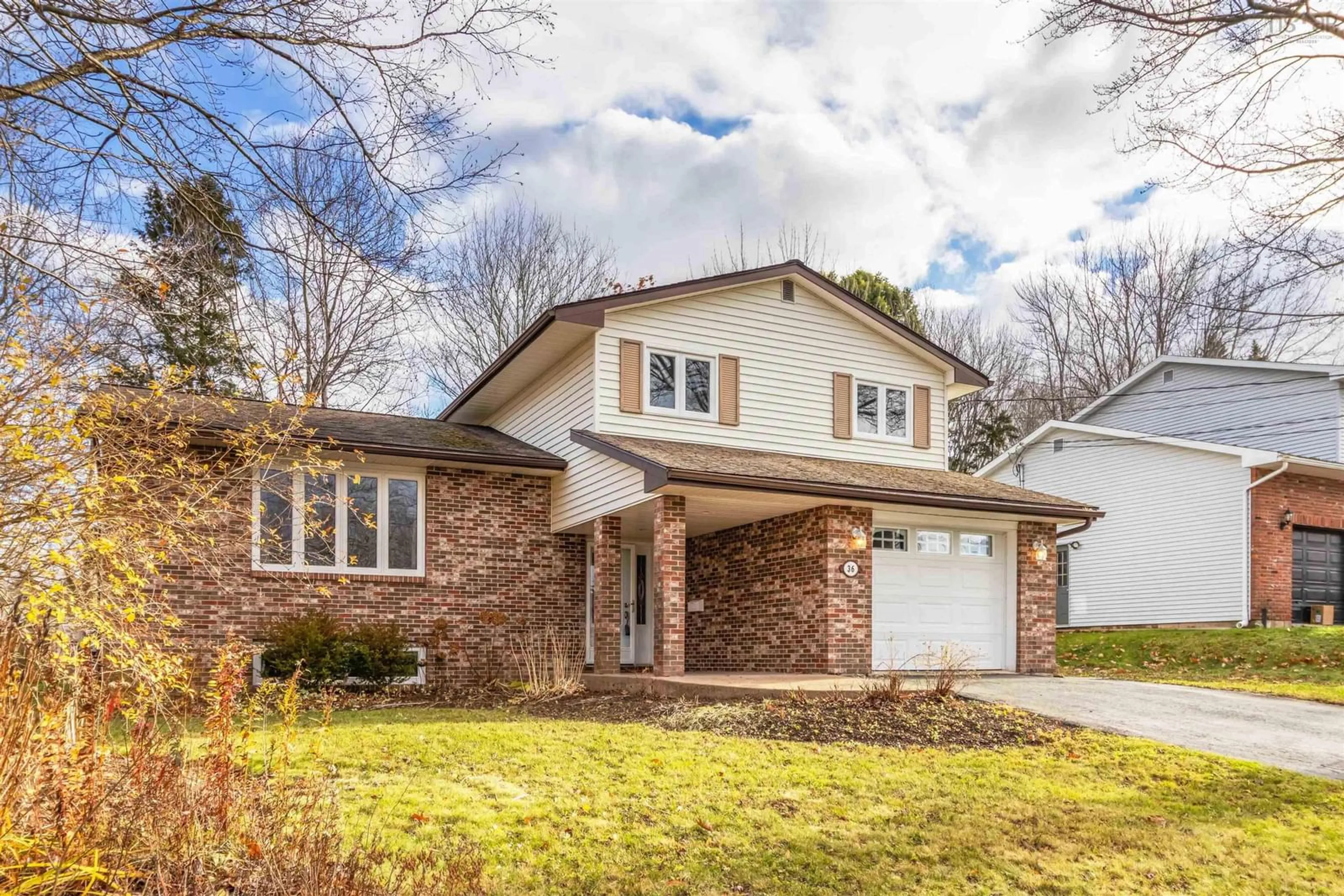 Home with brick exterior material, street for 36 Columbo Dr, Dartmouth Nova Scotia B2X 3L8