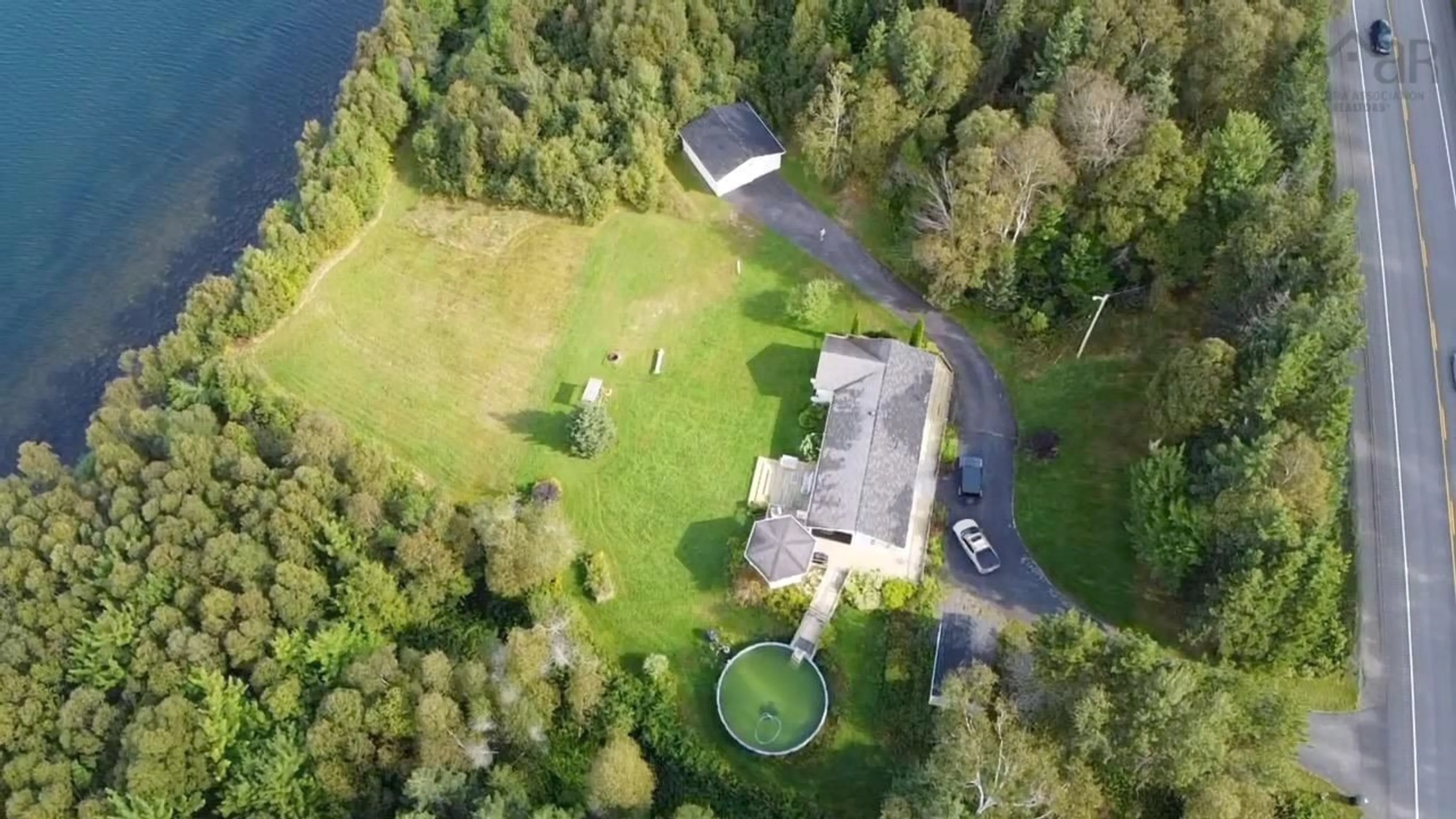 A pic from outside/outdoor area/front of a property/back of a property/a pic from drone, water/lake/river/ocean view for 3836 105 Hwy, South Haven Nova Scotia B0E 1B0