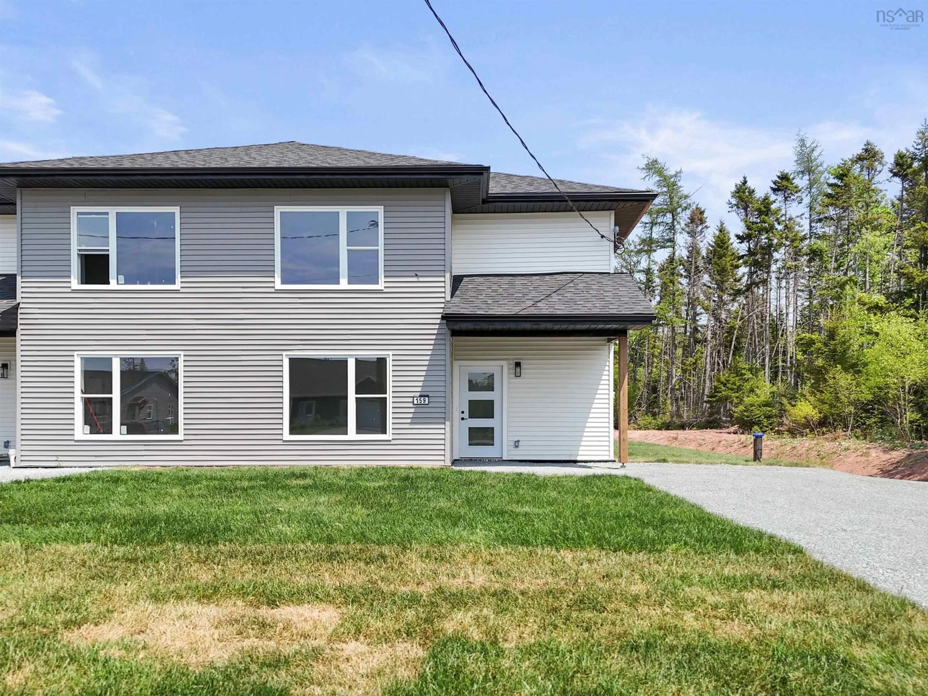 Home with vinyl exterior material, street for 157 Blainedale Dr, Salmon River Nova Scotia B2N 6M3