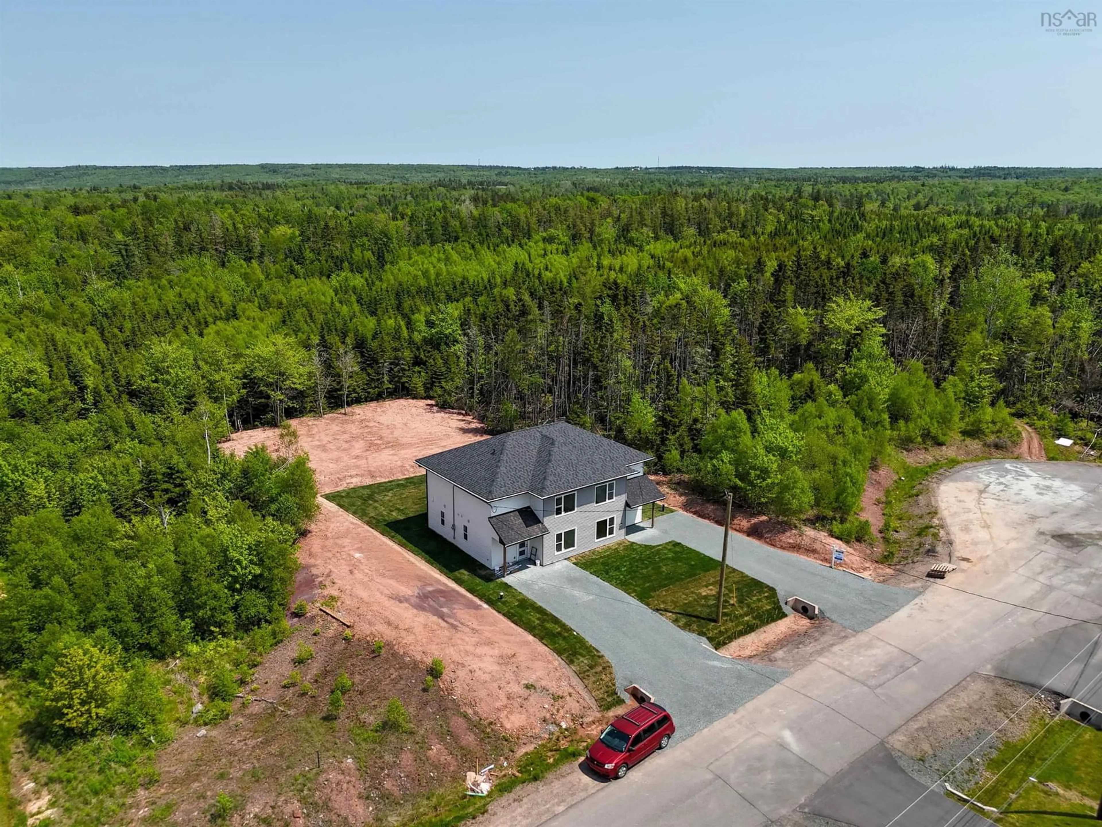 A pic from outside/outdoor area/front of a property/back of a property/a pic from drone, unknown for 157 Blainedale Dr, Salmon River Nova Scotia B2N 6M3