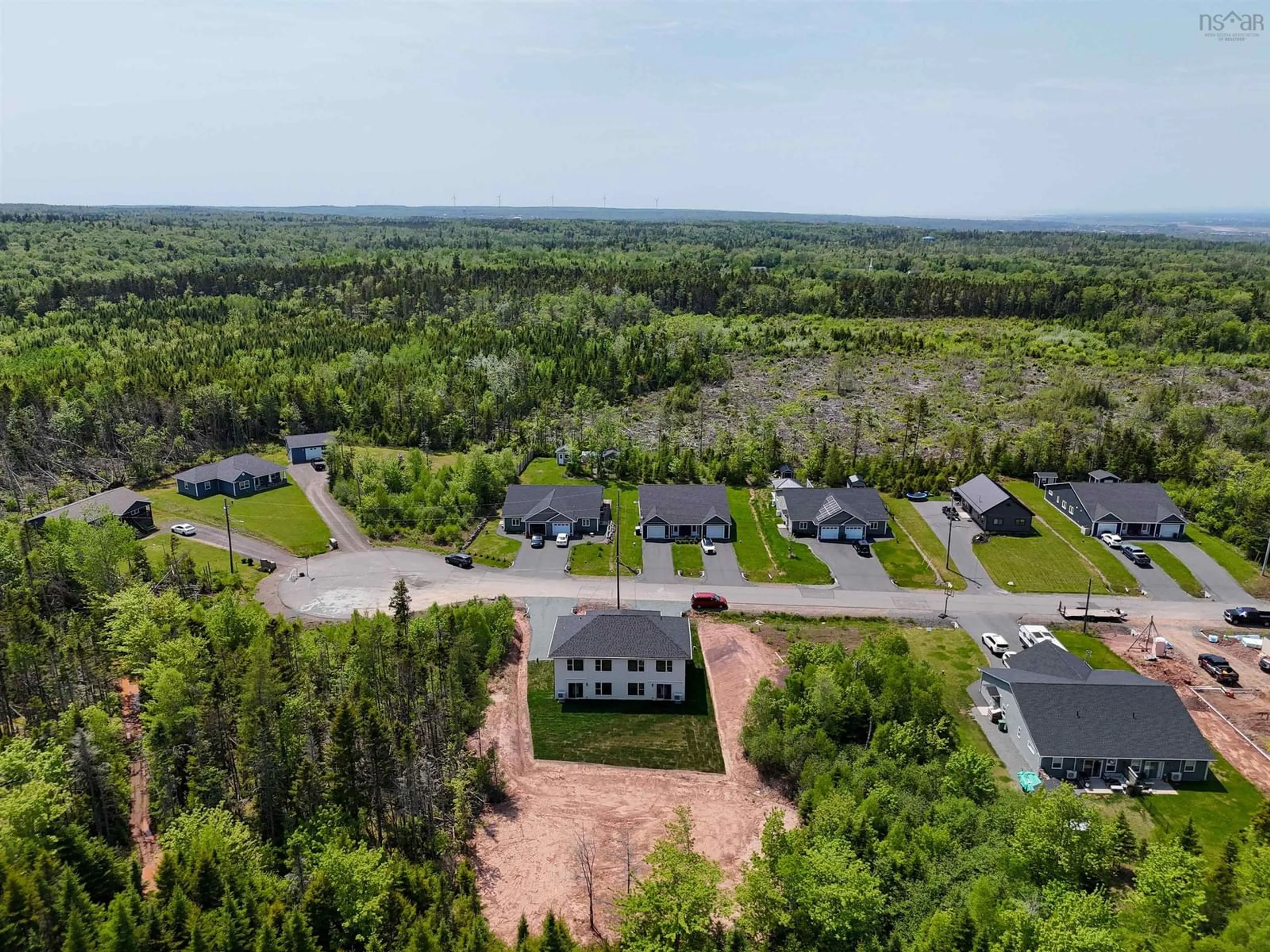 A pic from outside/outdoor area/front of a property/back of a property/a pic from drone, forest/trees view for 157 Blainedale Dr, Salmon River Nova Scotia B2N 6M3