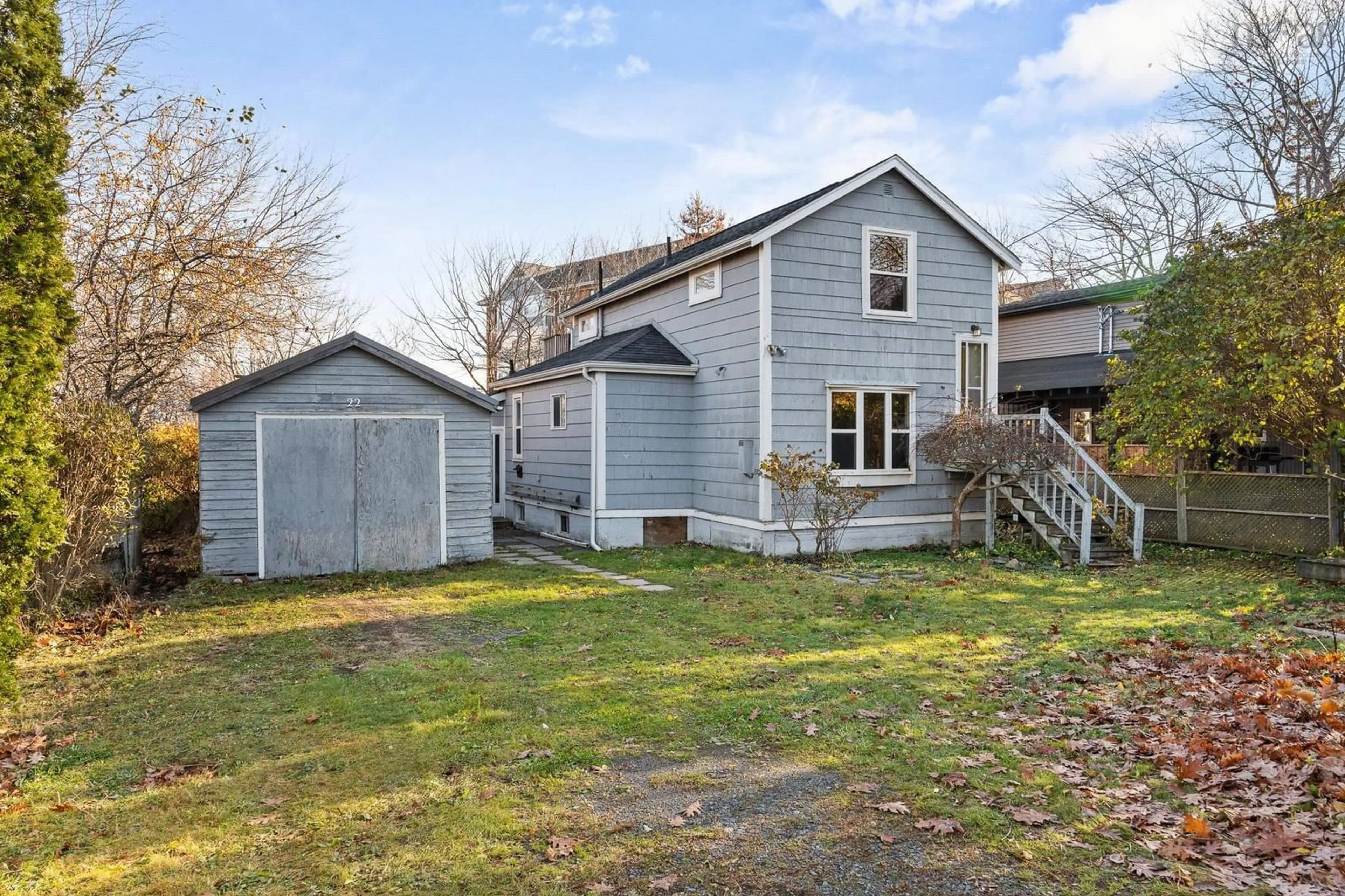 A pic from outside/outdoor area/front of a property/back of a property/a pic from drone, street for 22 Winchester Ave, Halifax Nova Scotia B3P 2C8