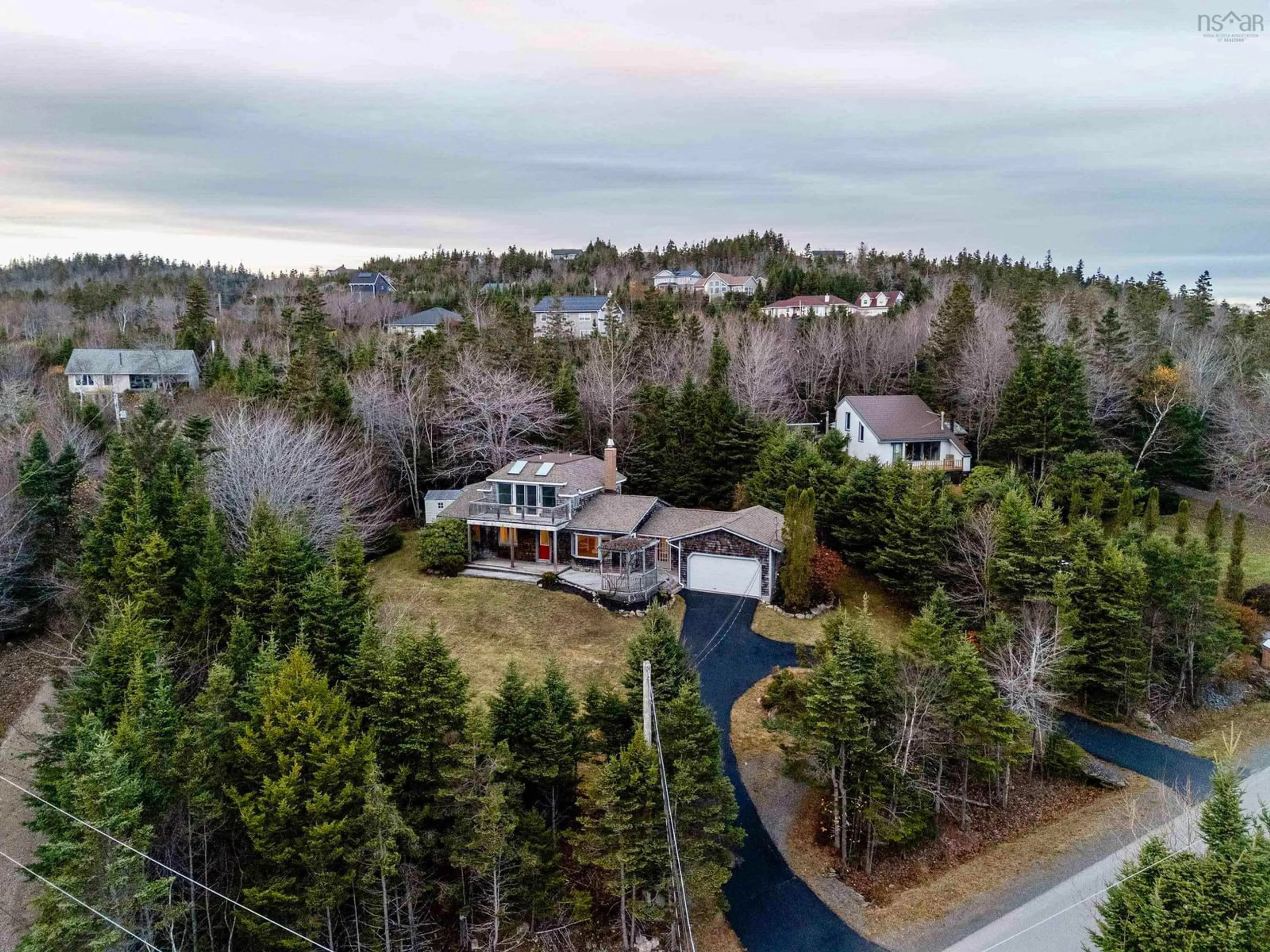 A pic from outside/outdoor area/front of a property/back of a property/a pic from drone, water/lake/river/ocean view for 310 Hillside Dr, Boutiliers Point Nova Scotia B3Z 1W8