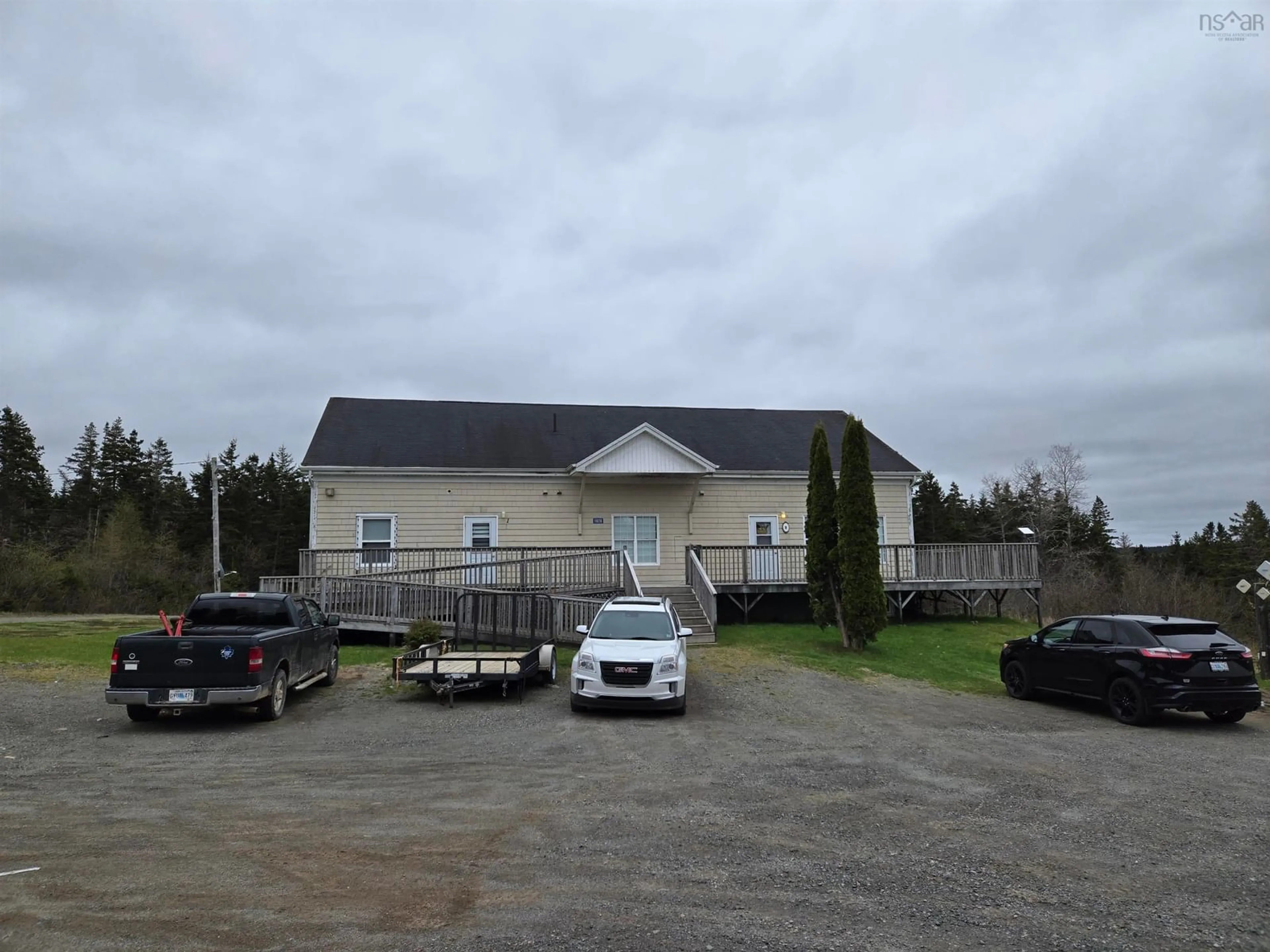 A pic from outside/outdoor area/front of a property/back of a property/a pic from drone, building for 1826 St Peters Fourchu Rd, Grand River Nova Scotia B0E 1M0