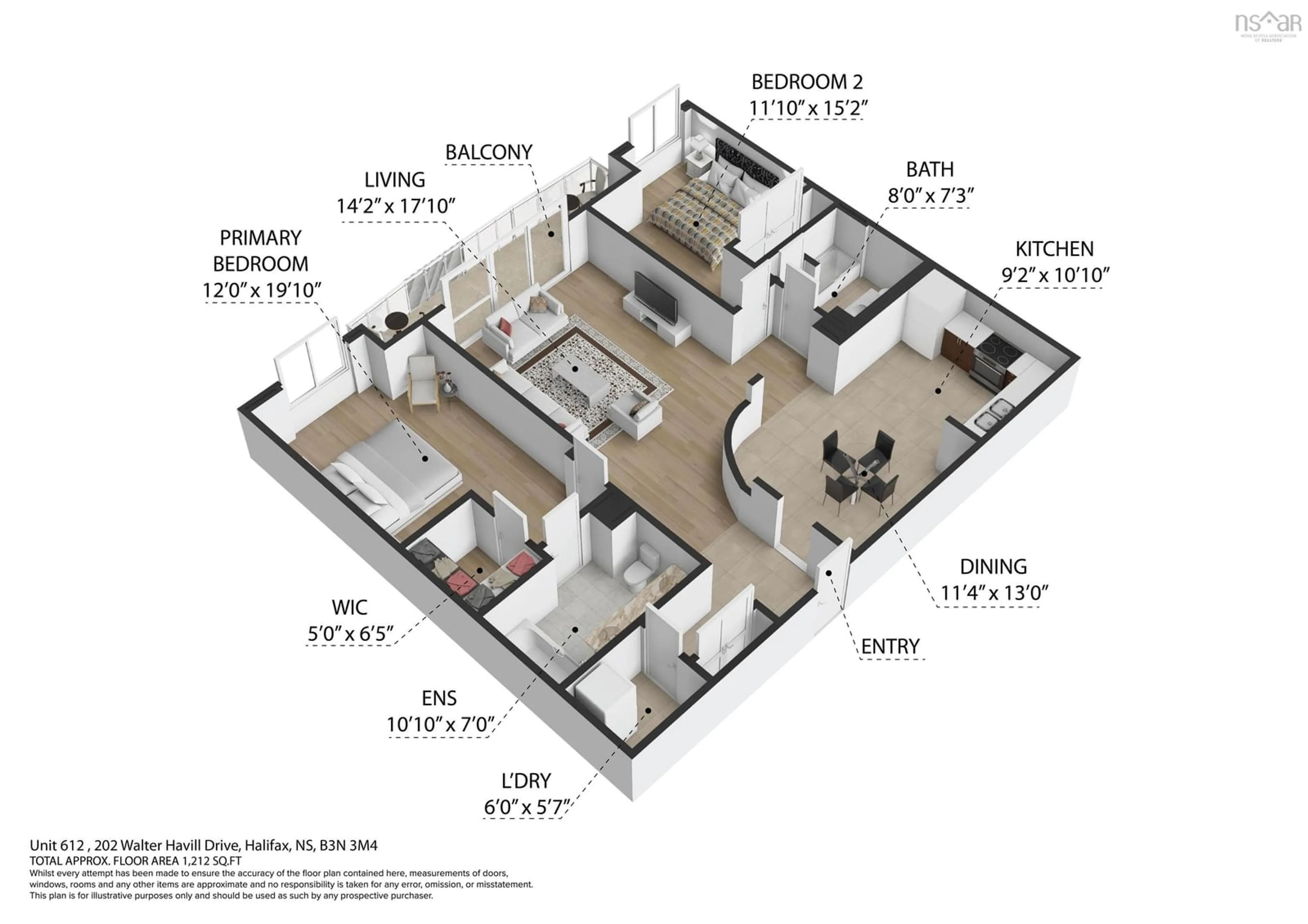 Floor plan for 202 Walter Havill Dr #612, Halifax Nova Scotia B3N 3M4