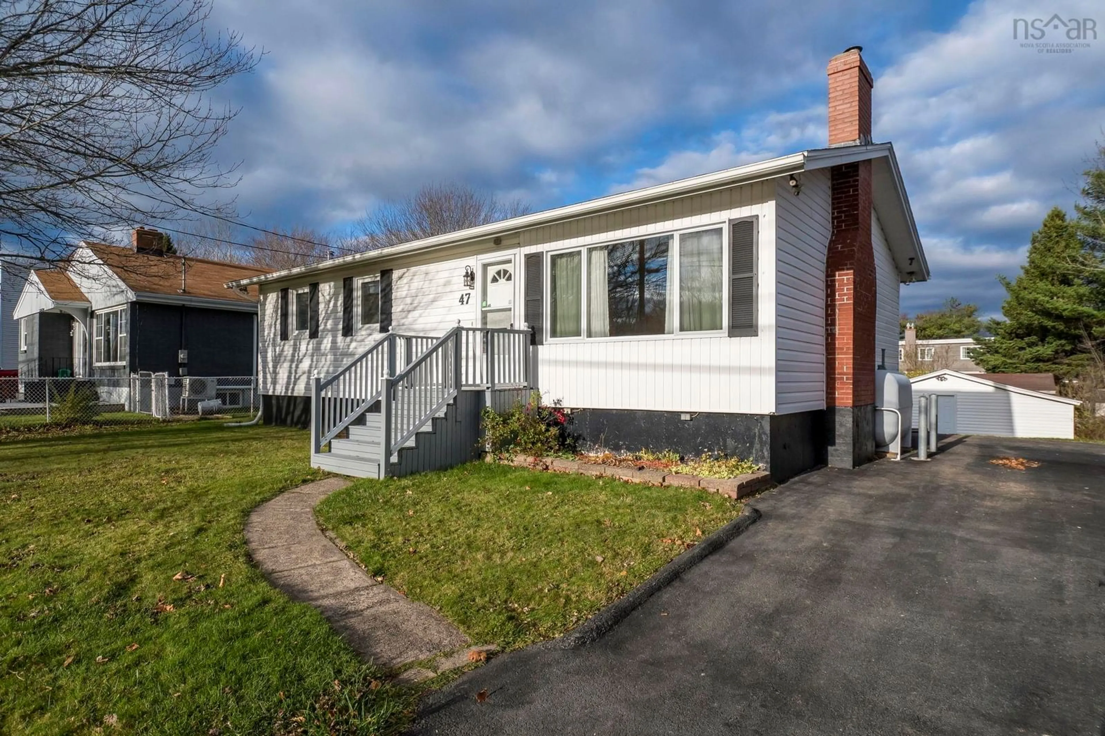 Home with vinyl exterior material, street for 47 Penhorn Dr, Dartmouth Nova Scotia B2Y 3K4