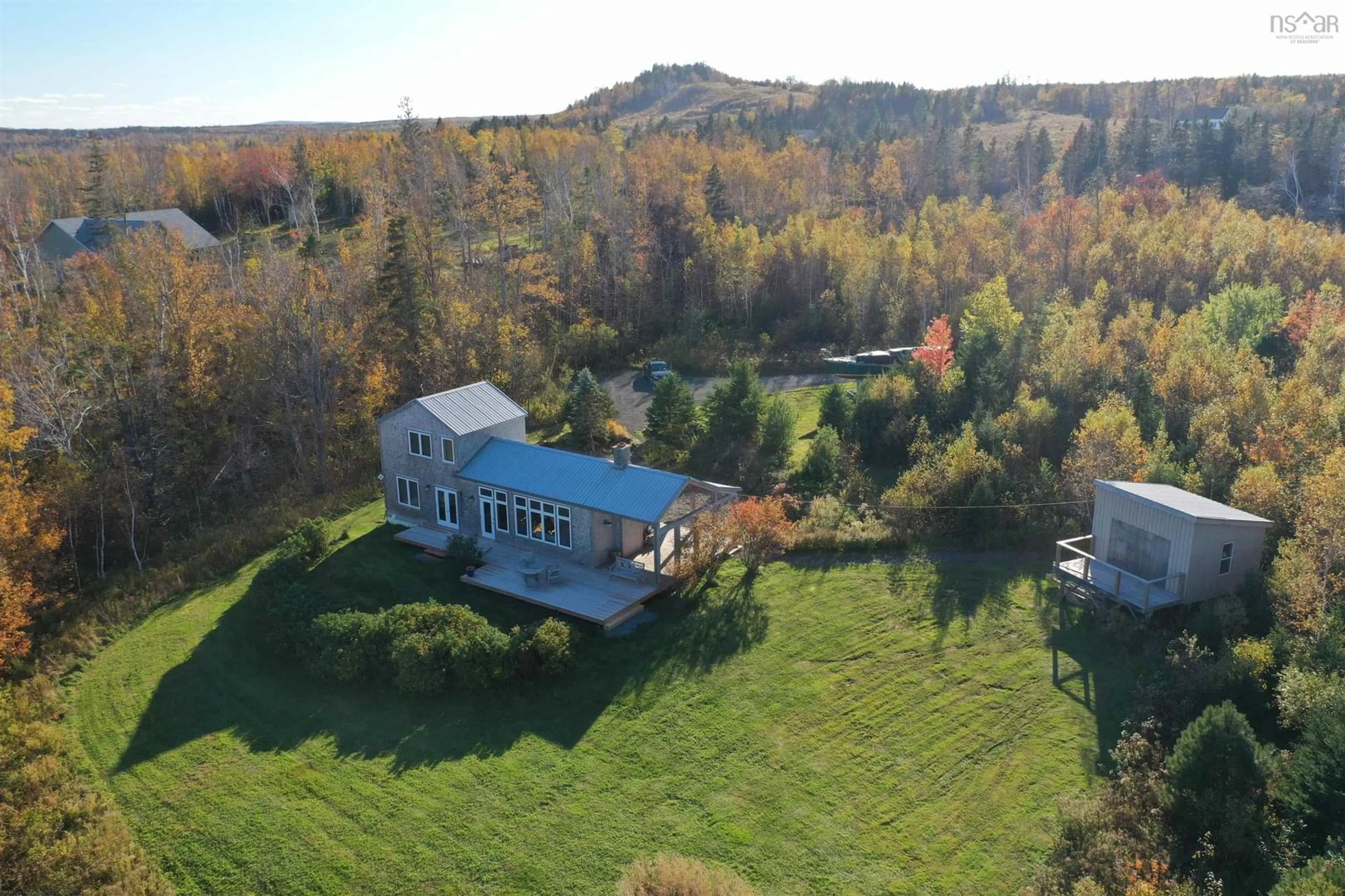 A pic from outside/outdoor area/front of a property/back of a property/a pic from drone, mountain view for 5412 Highway 337 Cape George, Cape George Nova Scotia B2G 2L2