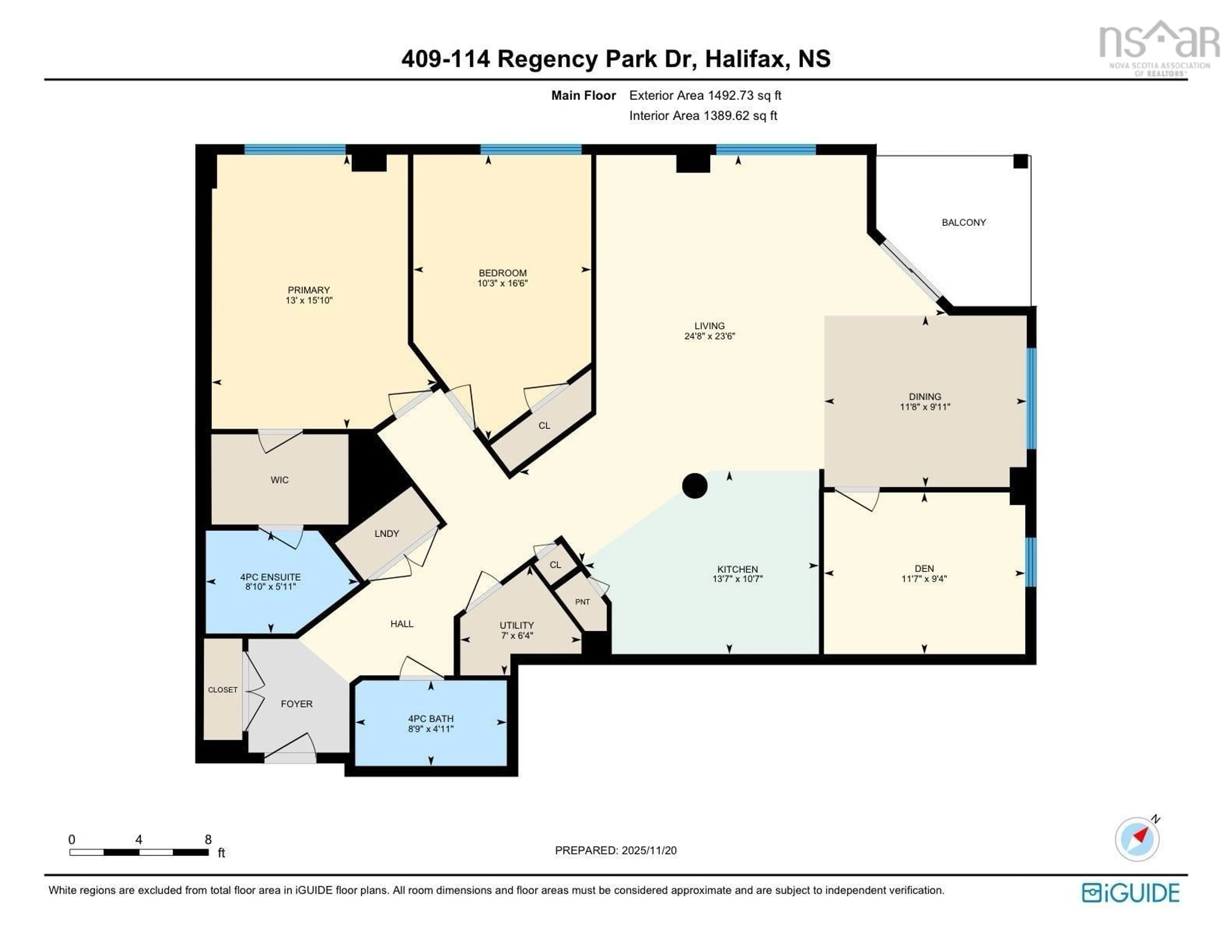 Floor plan for 114 Regency Park Dr #409, Halifax Nova Scotia B3S 1R9