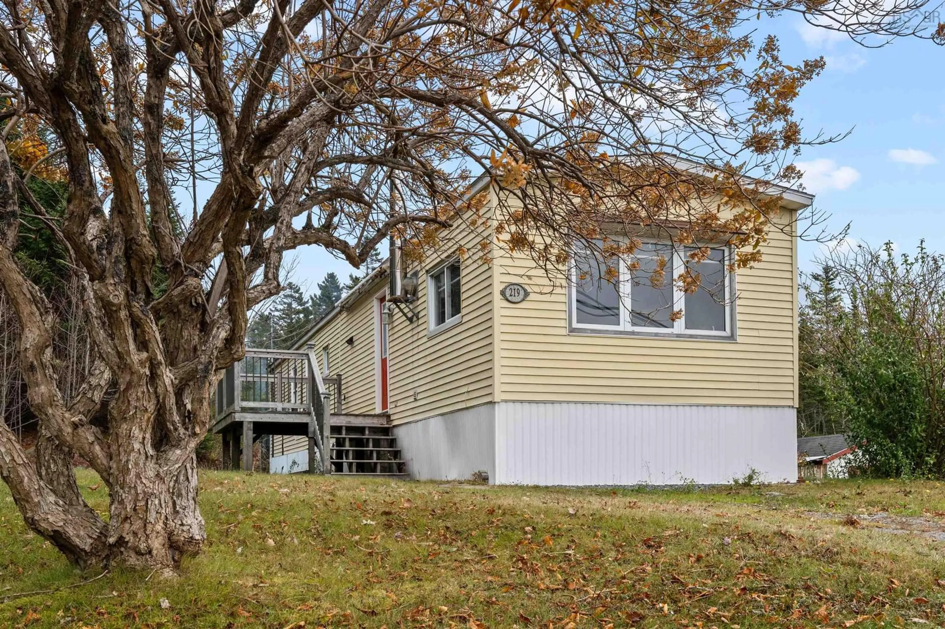 Home with vinyl exterior material, street for 219 Myers Point Rd, Jeddore Nova Scotia B0J 1P0
