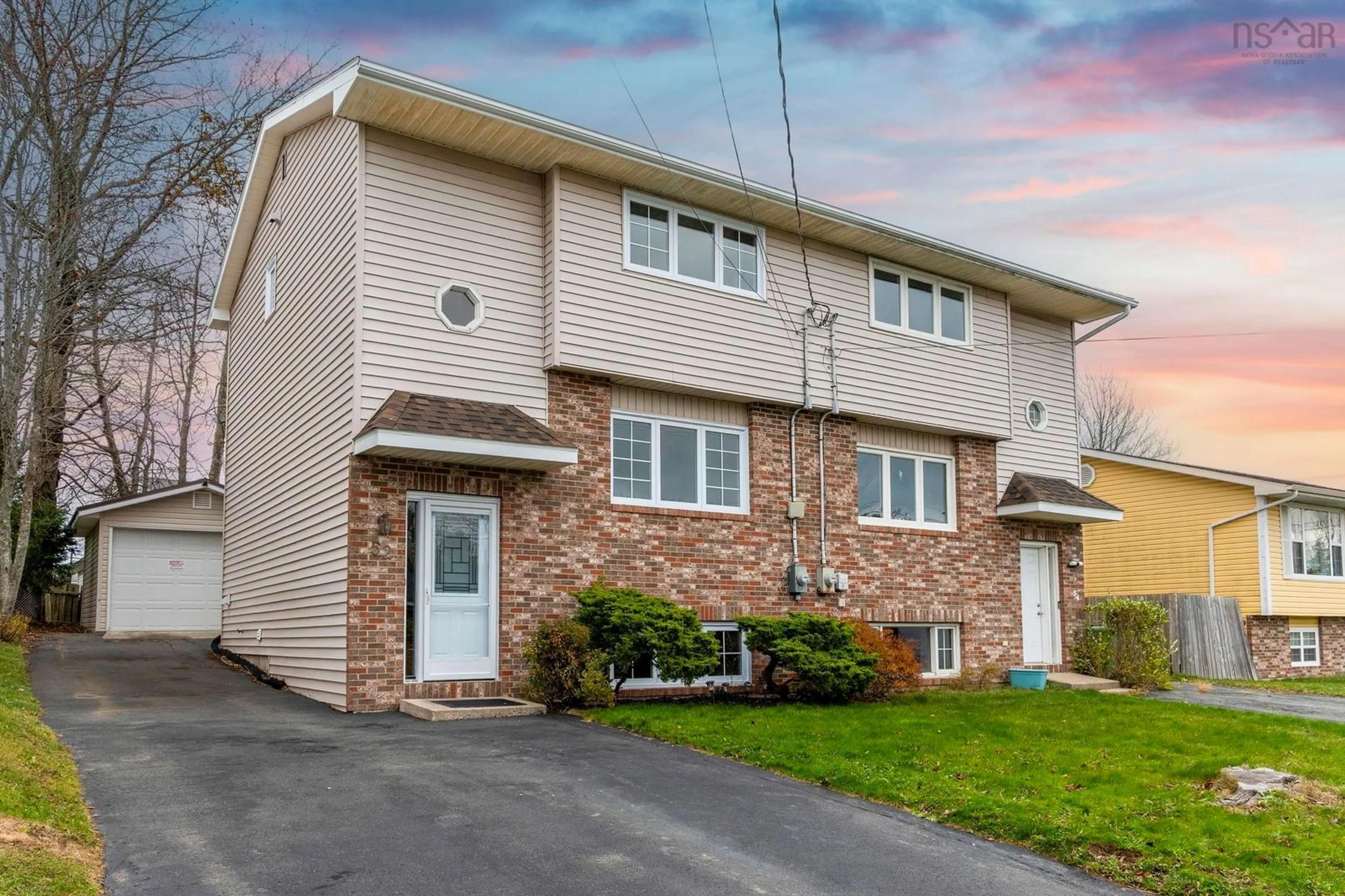 Home with vinyl exterior material, street for 52 Silistria Dr, Cole Harbour Nova Scotia B2W 5V7