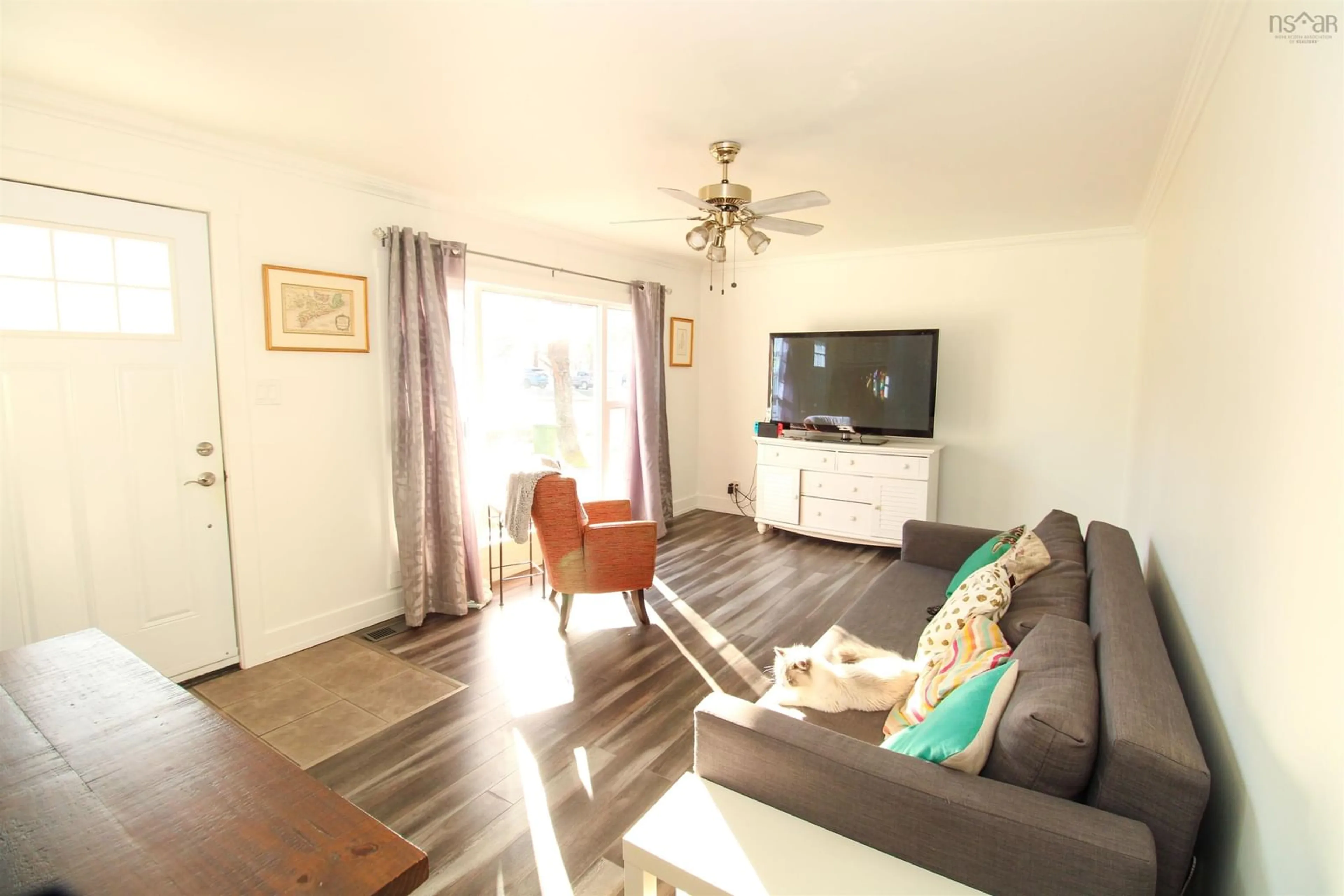 Living room with furniture, wood/laminate floor for 294 Beaver Bank Rd, Beaver Bank Nova Scotia B4E 1K2