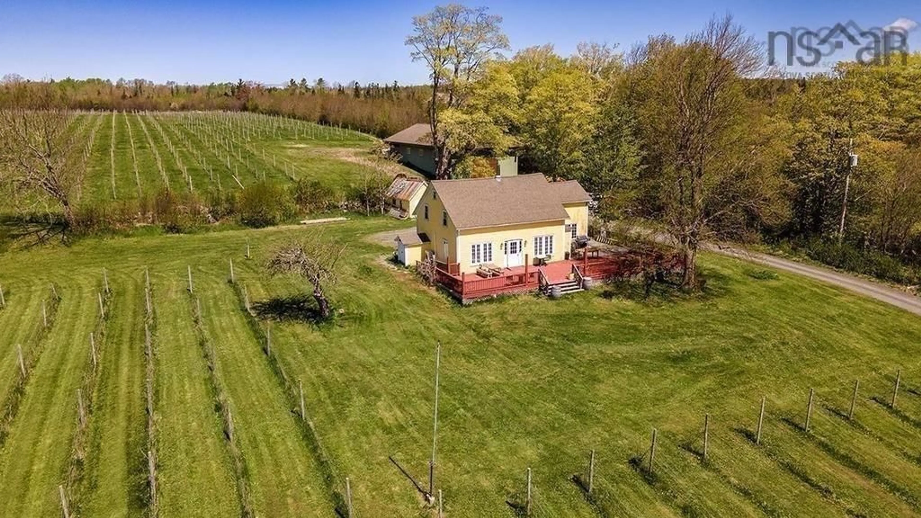 A pic from outside/outdoor area/front of a property/back of a property/a pic from drone, unknown for 2635 Clementsvale Rd, Bear River East Nova Scotia B0S 1B0
