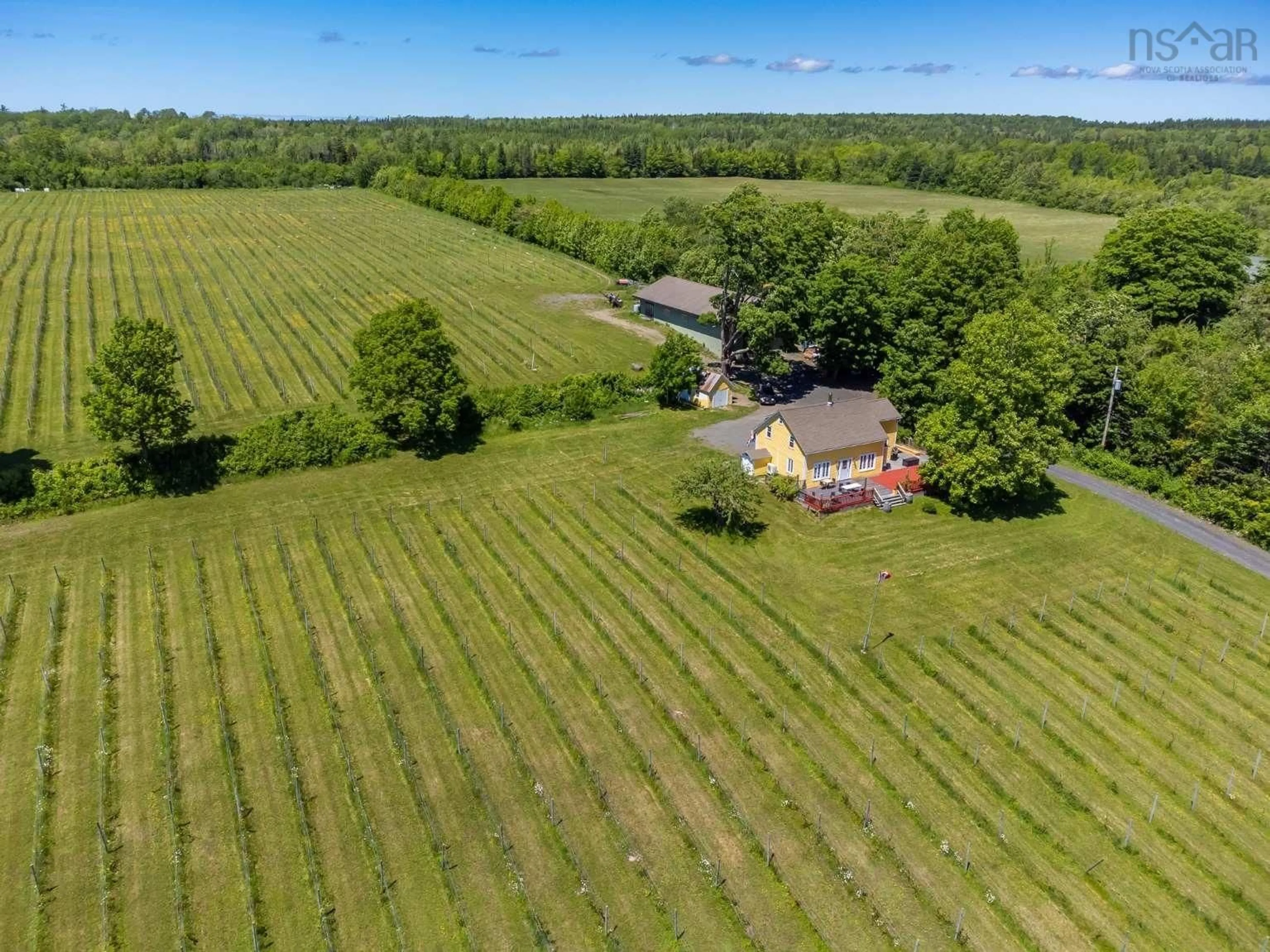 A pic from outside/outdoor area/front of a property/back of a property/a pic from drone, unknown for 2635 Clementsvale Rd, Bear River East Nova Scotia B0S 1B0