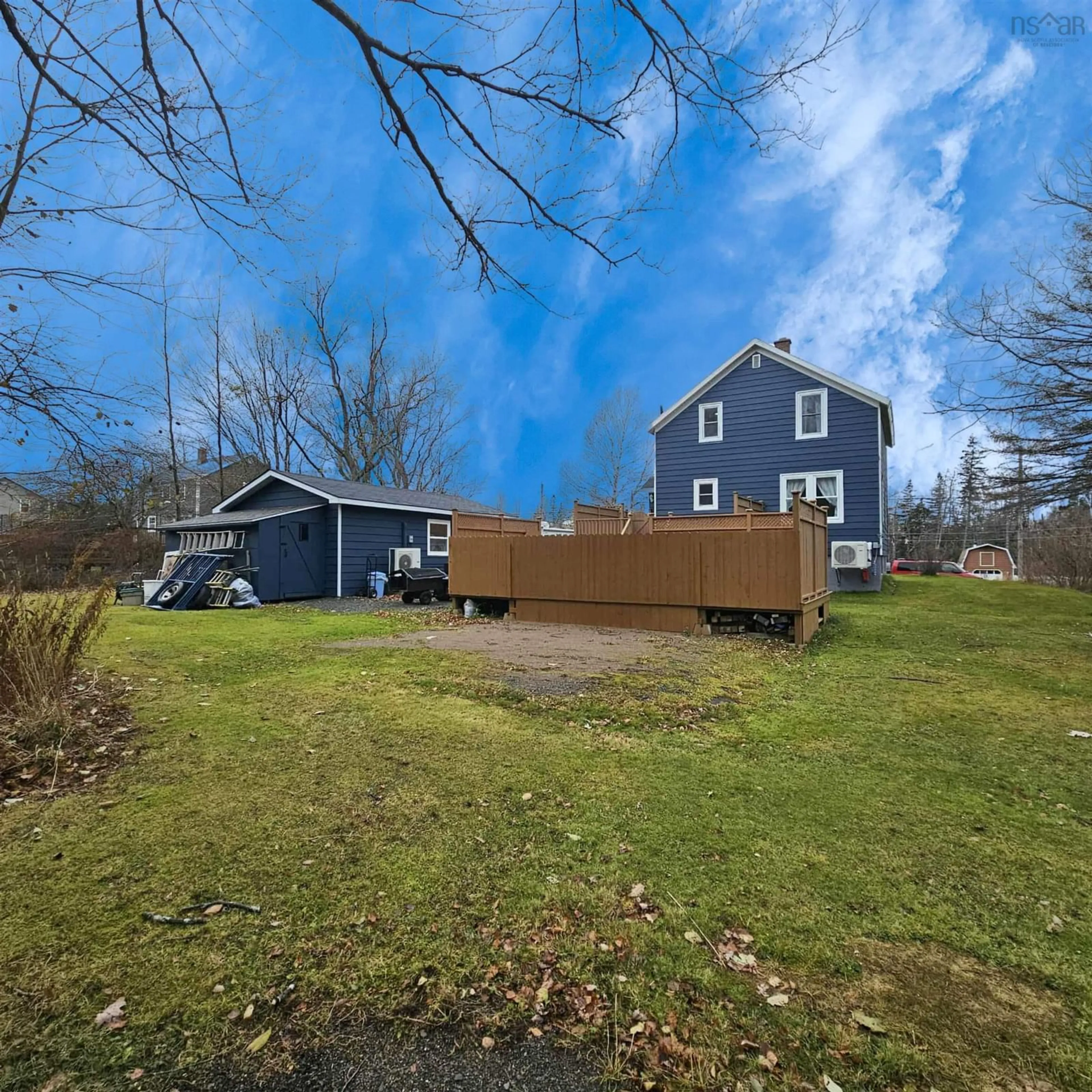 A pic from outside/outdoor area/front of a property/back of a property/a pic from drone, unknown for 73 Fairhaven Dr, Westmount Nova Scotia B1N 1N4