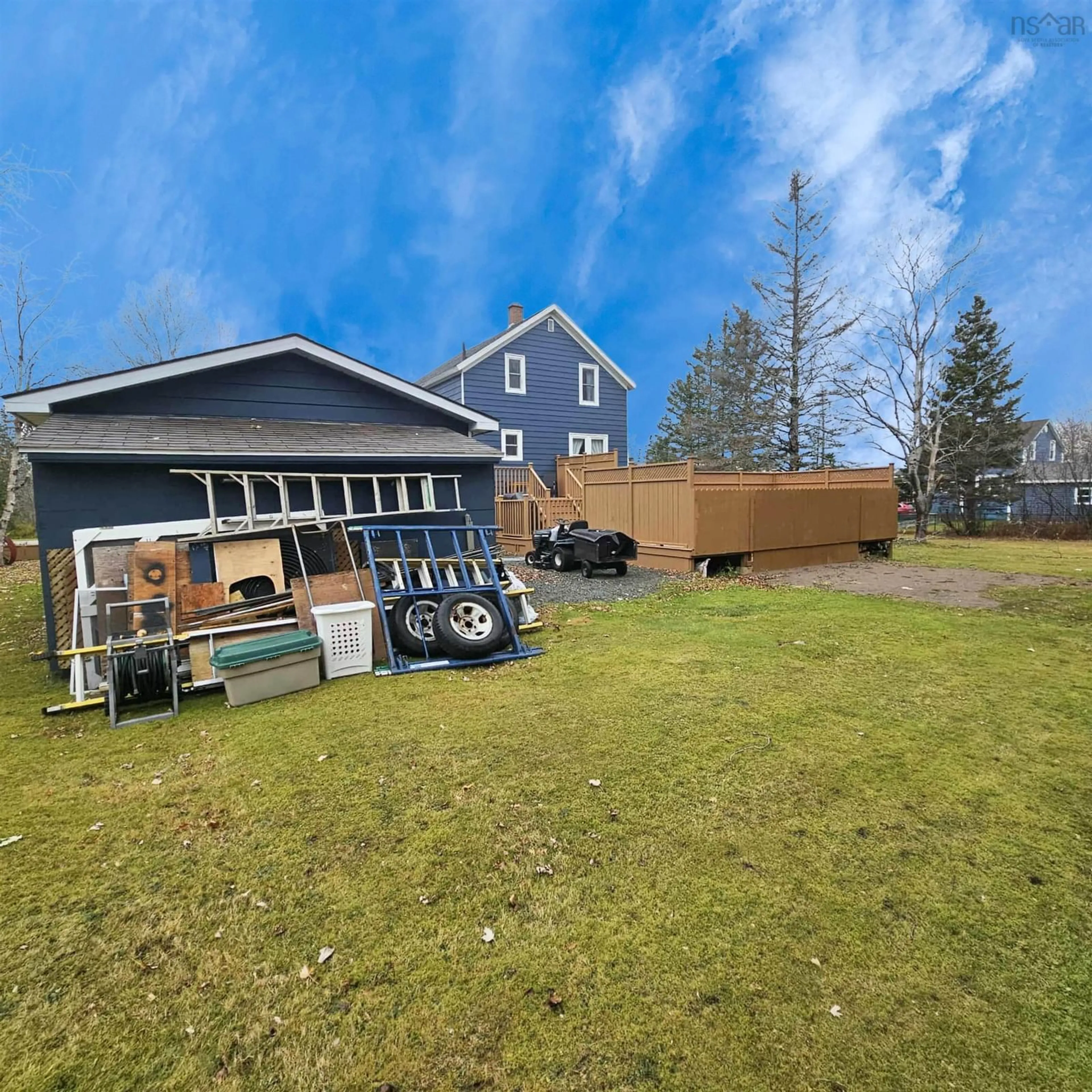 A pic from outside/outdoor area/front of a property/back of a property/a pic from drone, water/lake/river/ocean view for 73 Fairhaven Dr, Westmount Nova Scotia B1N 1N4
