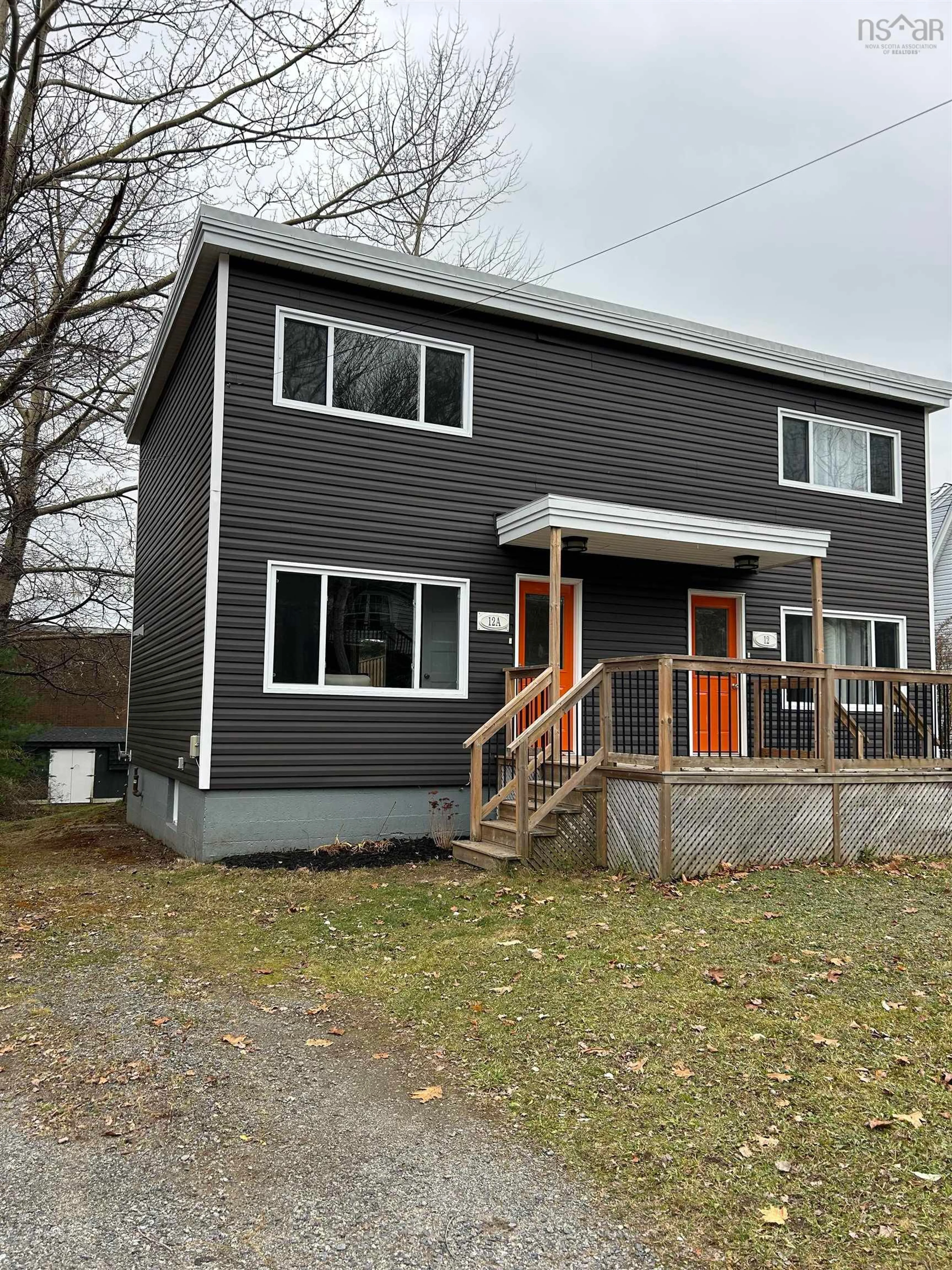 Home with vinyl exterior material, street for 12A Brock St, Dartmouth Nova Scotia B2Y 3S9