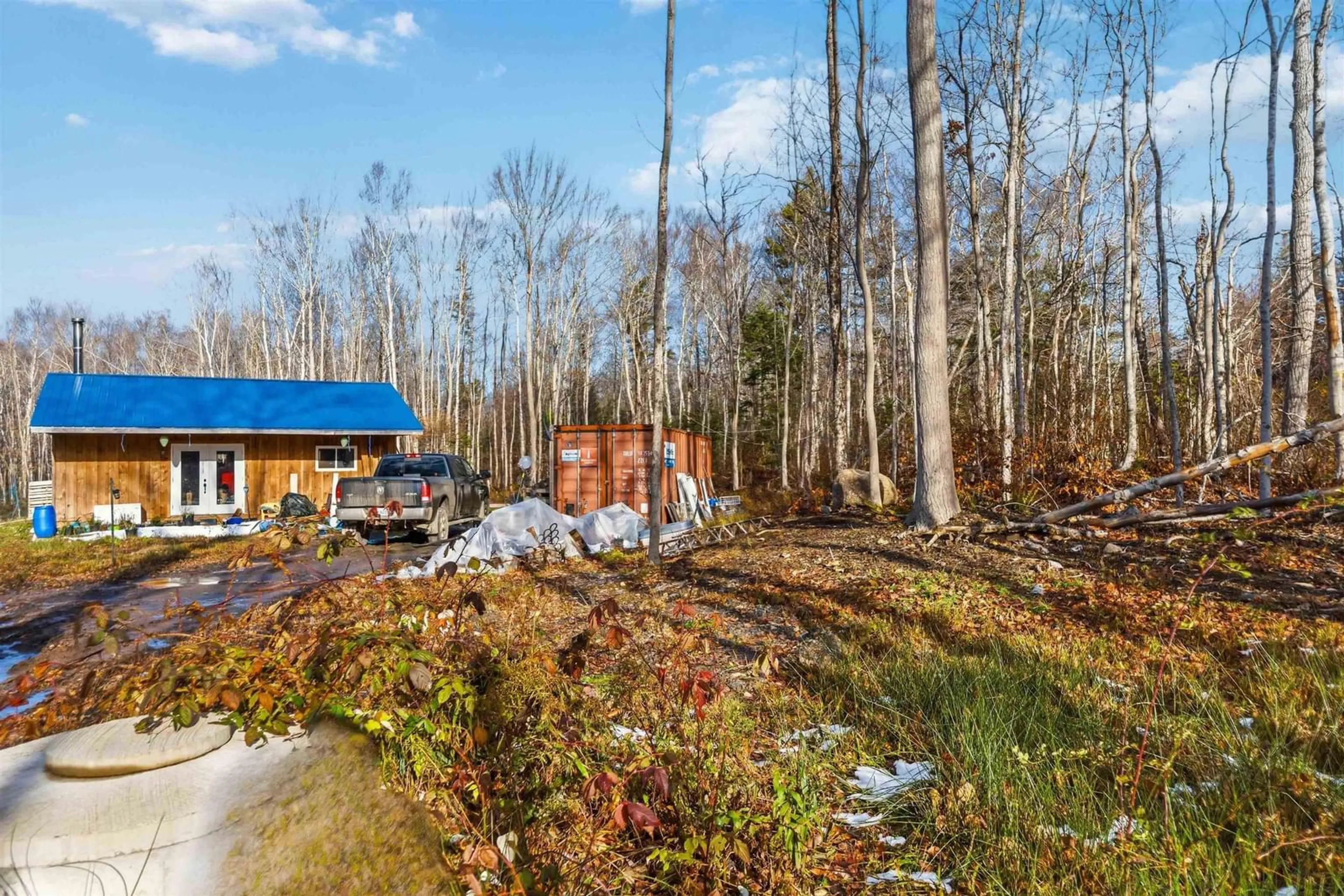 A pic from outside/outdoor area/front of a property/back of a property/a pic from drone, forest/trees view for 788 Purdy Rd, Waldeck West Nova Scotia B0S 1J0