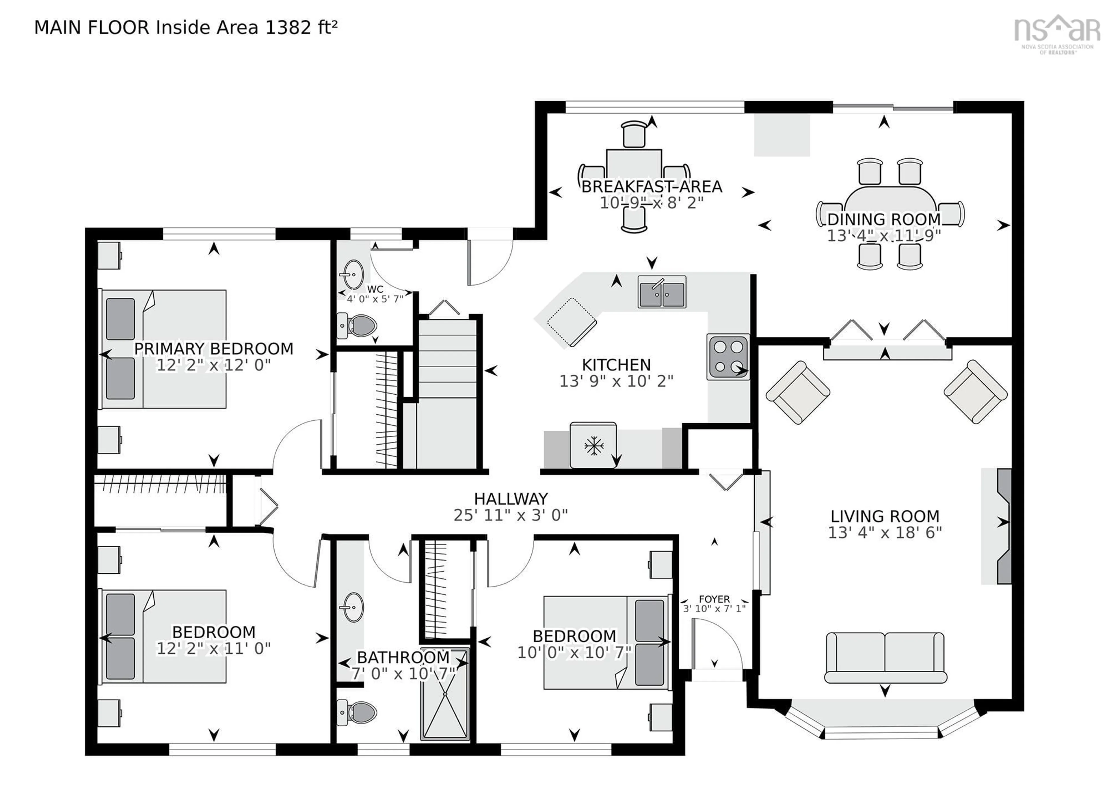 Floor plan for 15 Foster St, Kentville Nova Scotia B4N 1X4