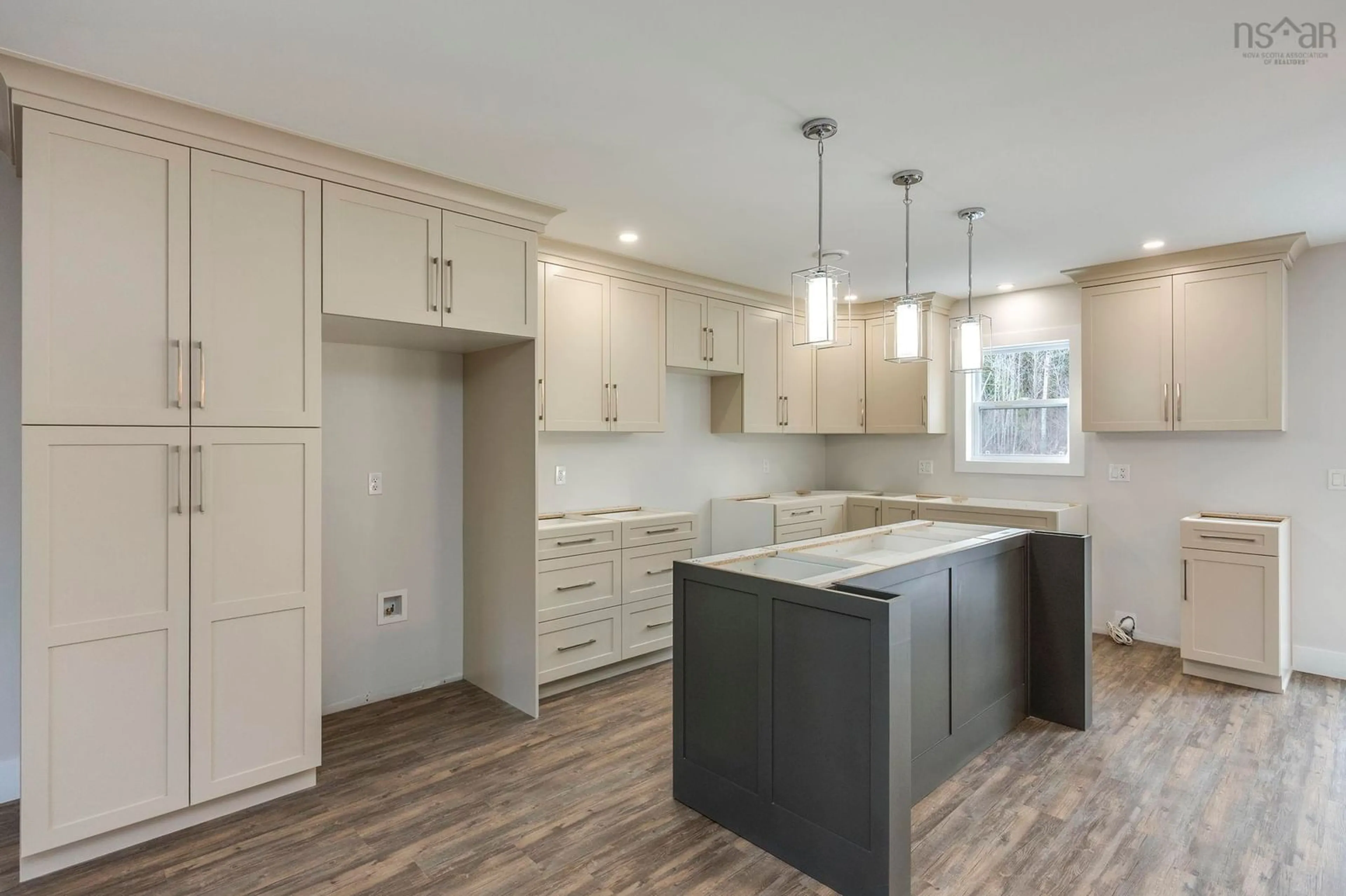Open concept kitchen, wood/laminate floor for 422 East Torbrook Rd, South Tremont Nova Scotia B0P 1R0