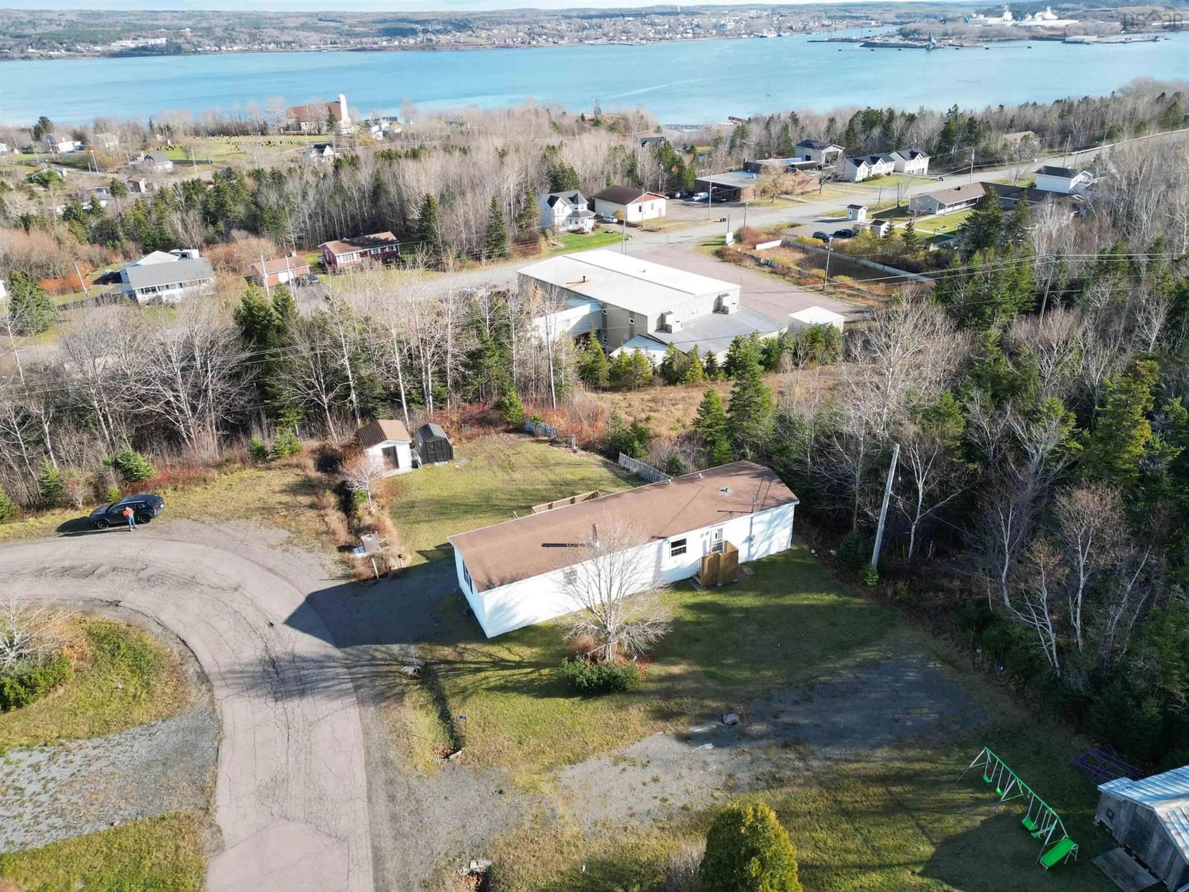 A pic from outside/outdoor area/front of a property/back of a property/a pic from drone, water/lake/river/ocean view for 16 Earl Ryan Dr, Mulgrave Nova Scotia B0E 2G0