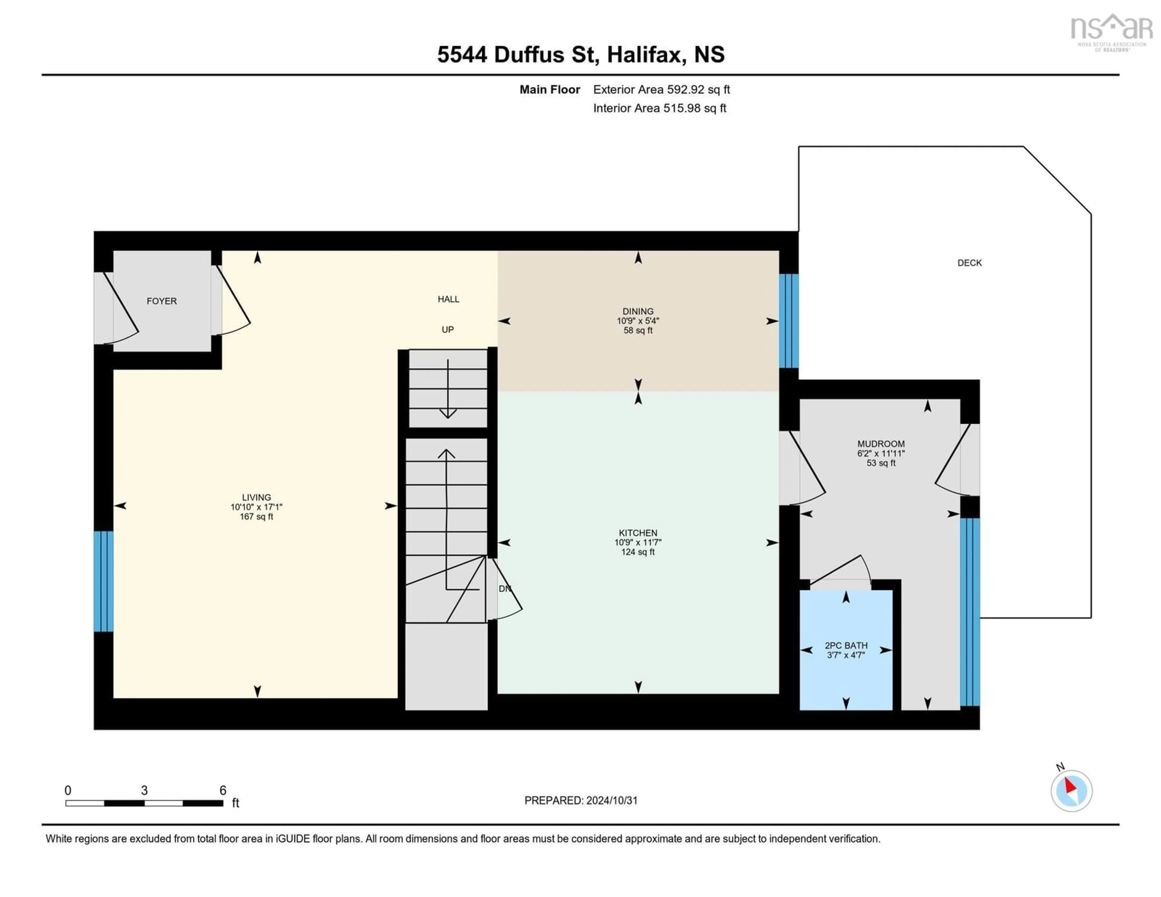 Floor plan for 5544 Duffus St, Halifax Nova Scotia B3K 2M4