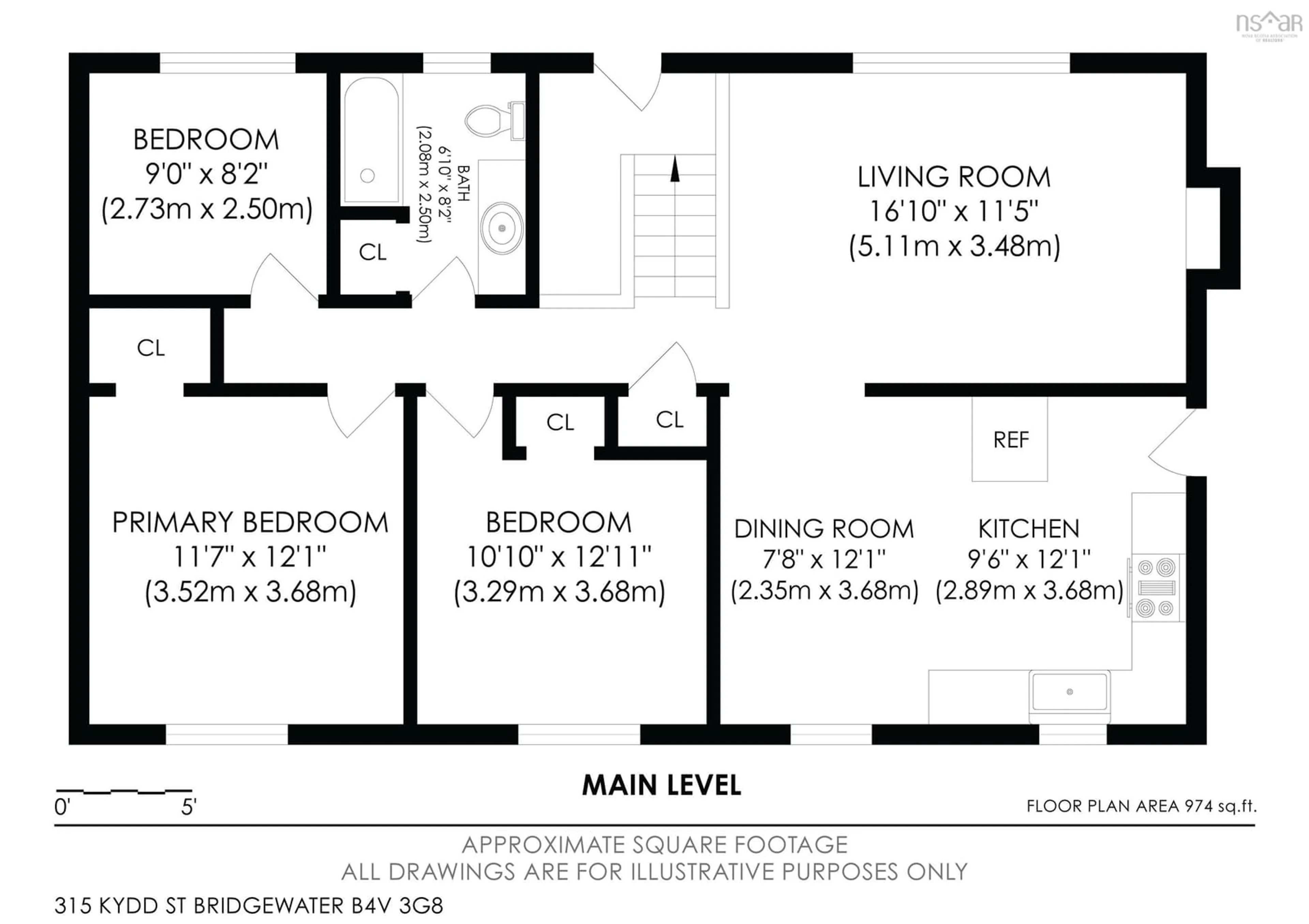 Floor plan for 315 Kydd St, Bridgewater Nova Scotia B4V 3G8