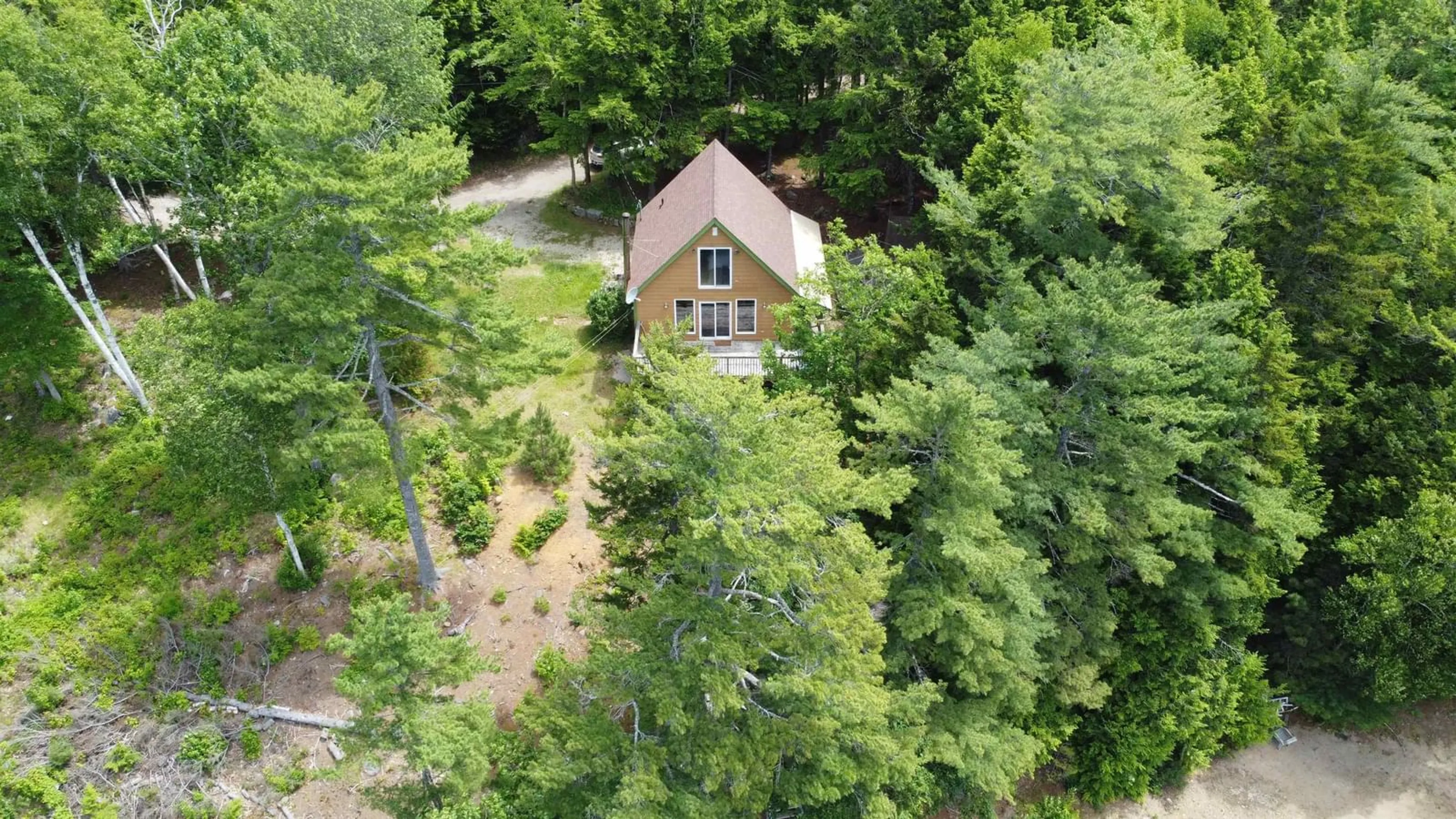 A pic from outside/outdoor area/front of a property/back of a property/a pic from drone, forest/trees view for 408 Sherbrooke Lane, Walden Nova Scotia B0J 2E0