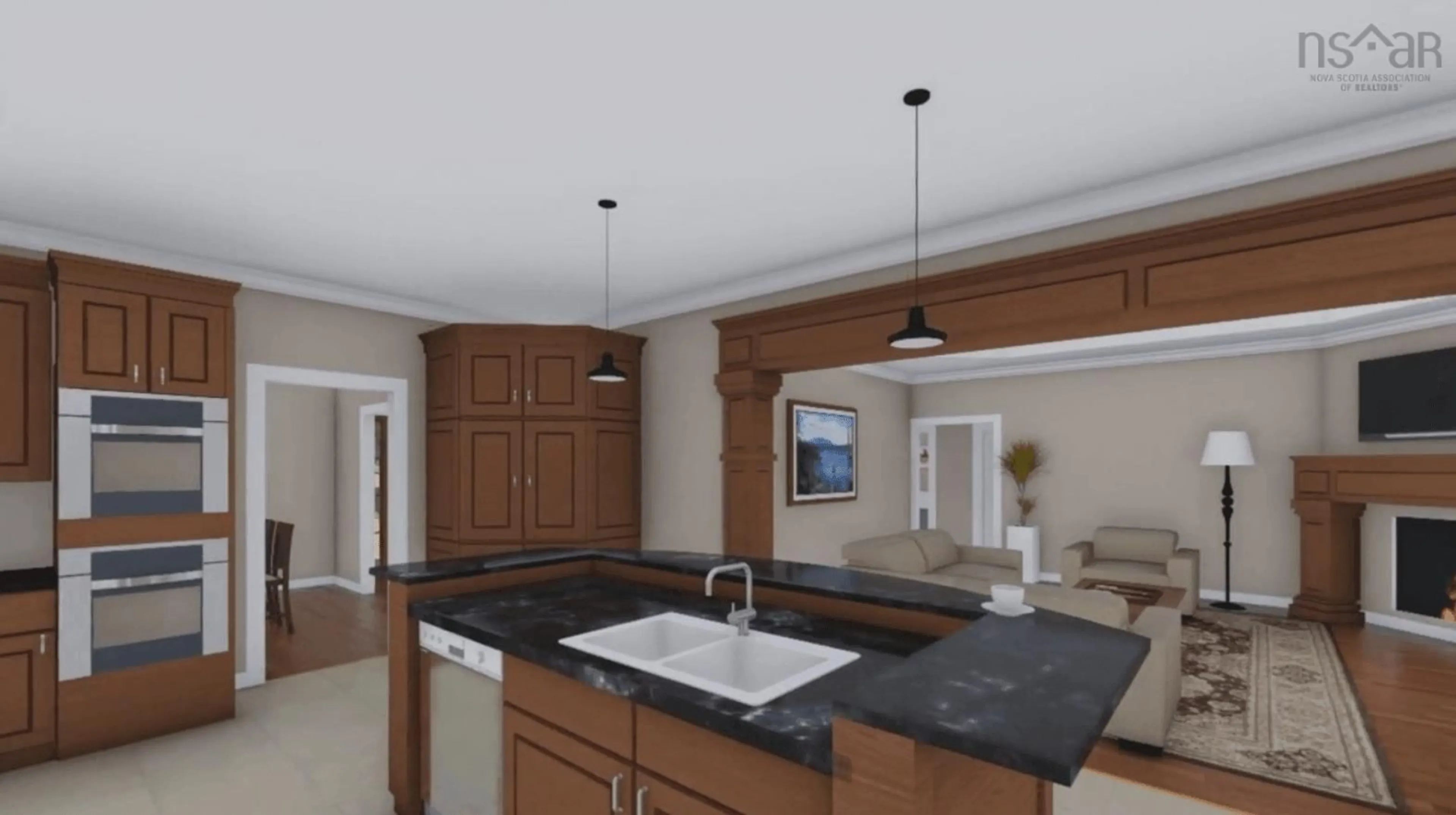 Open concept kitchen, ceramic/tile floor for Lot 22-2 Clearway Street, Mahone Bay Nova Scotia B0J 2E0