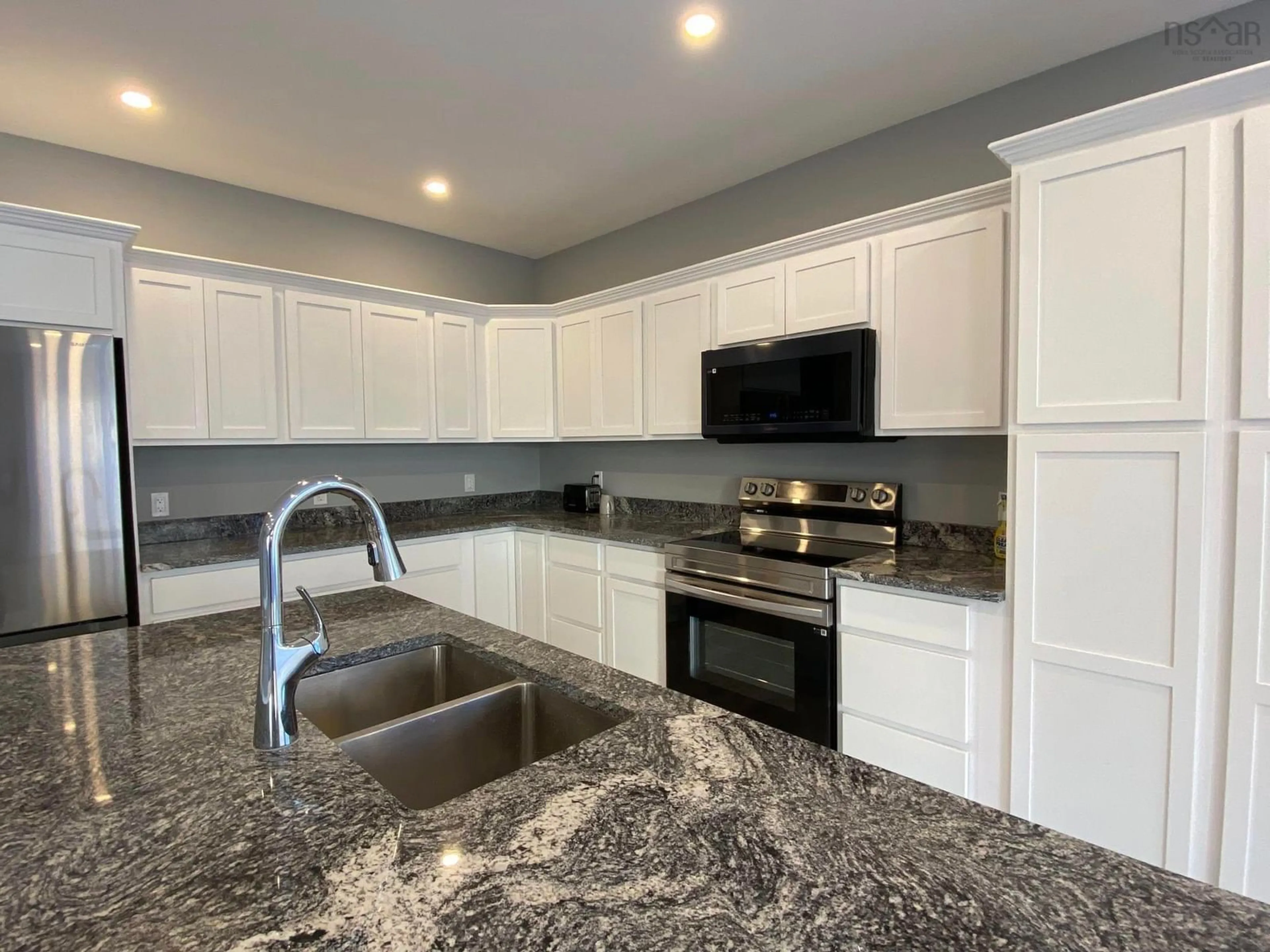 Open concept kitchen, ceramic/tile floor for 134 High St, Pictou Nova Scotia B0K 1H0