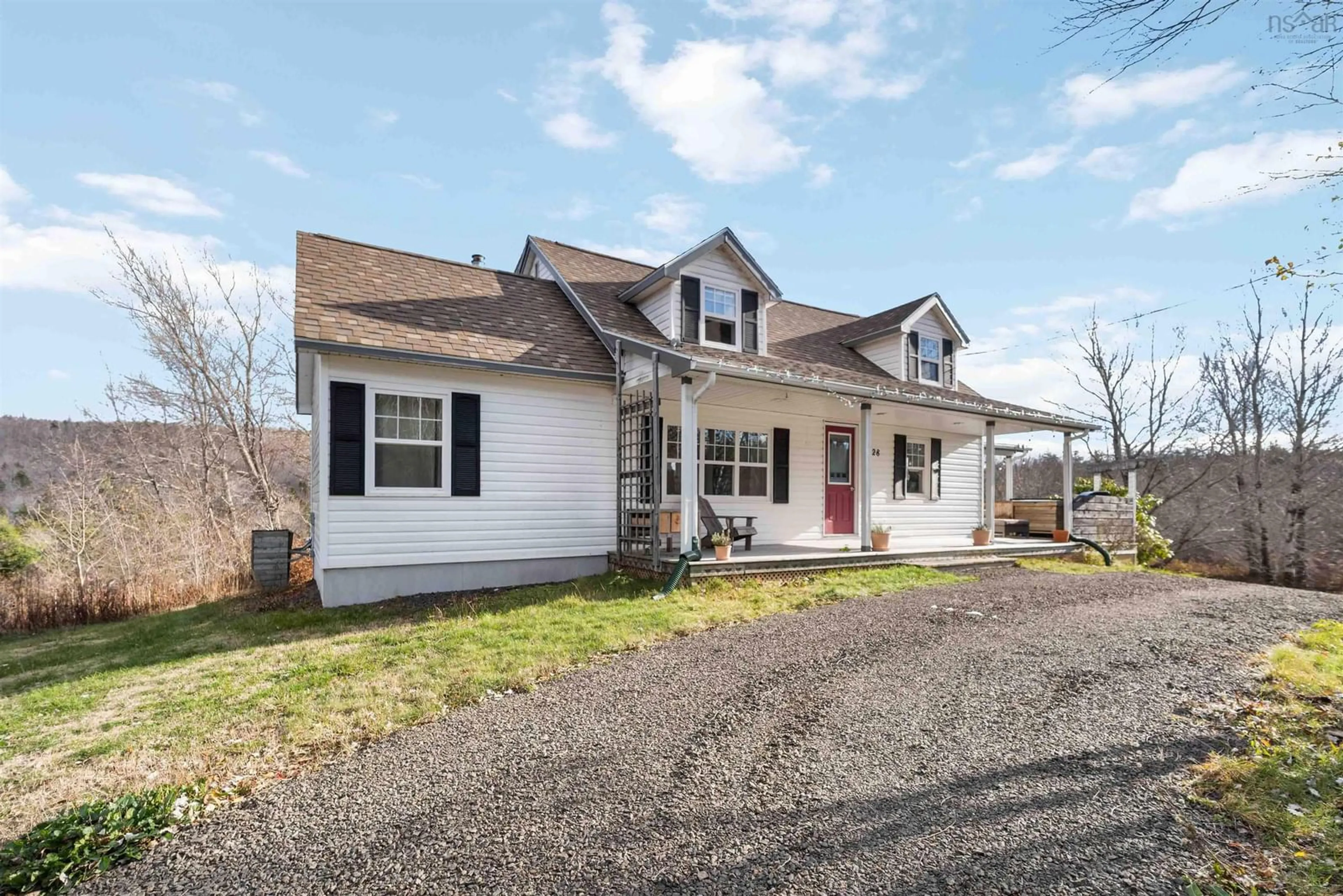 Home with vinyl exterior material, street for 1028 Culloden Rd, Mount Pleasant Nova Scotia B0V 1A0