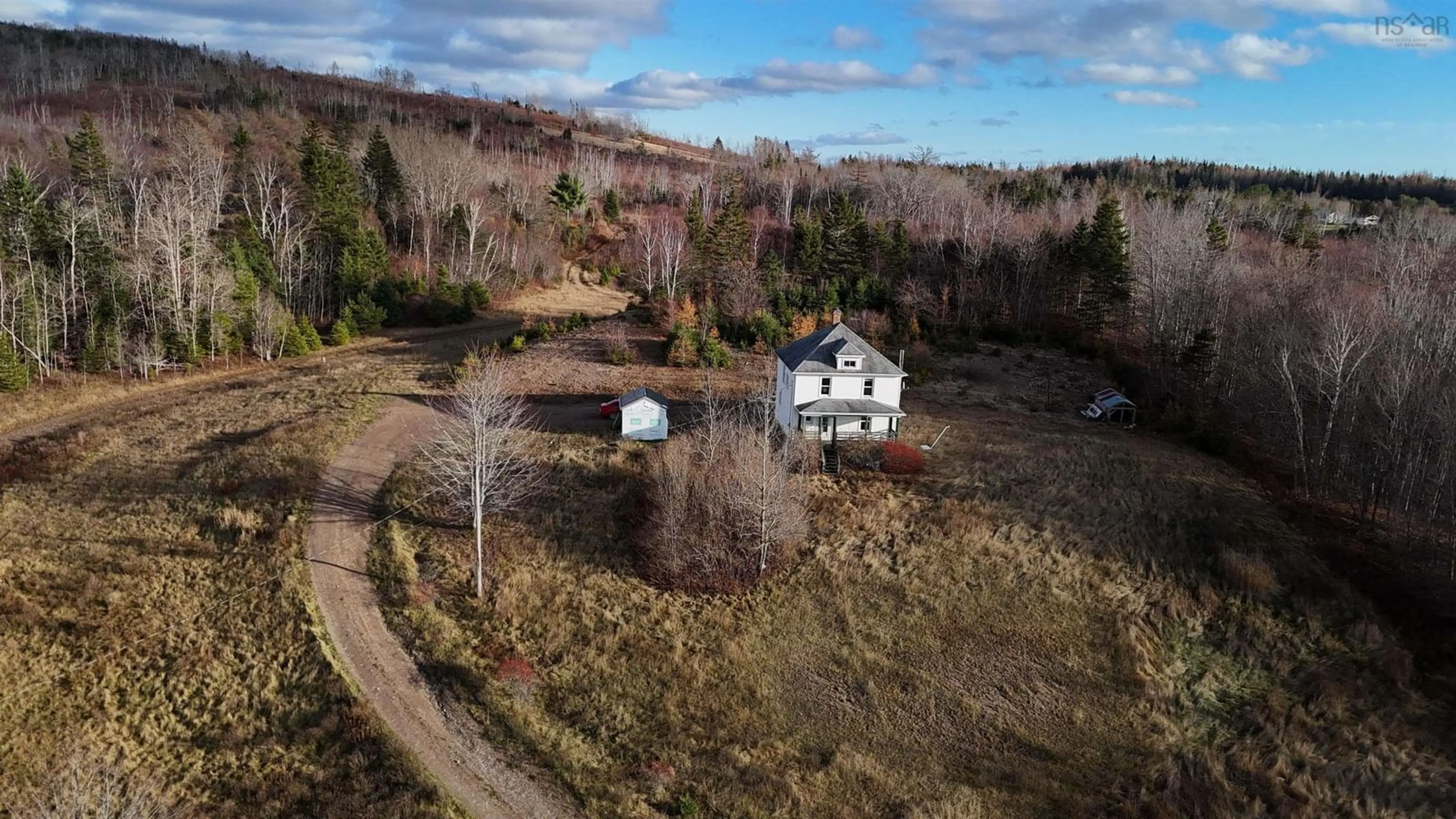 A pic from outside/outdoor area/front of a property/back of a property/a pic from drone, unknown for 110 Big Brook Rd, West Bay Road Nova Scotia B0E 3L0