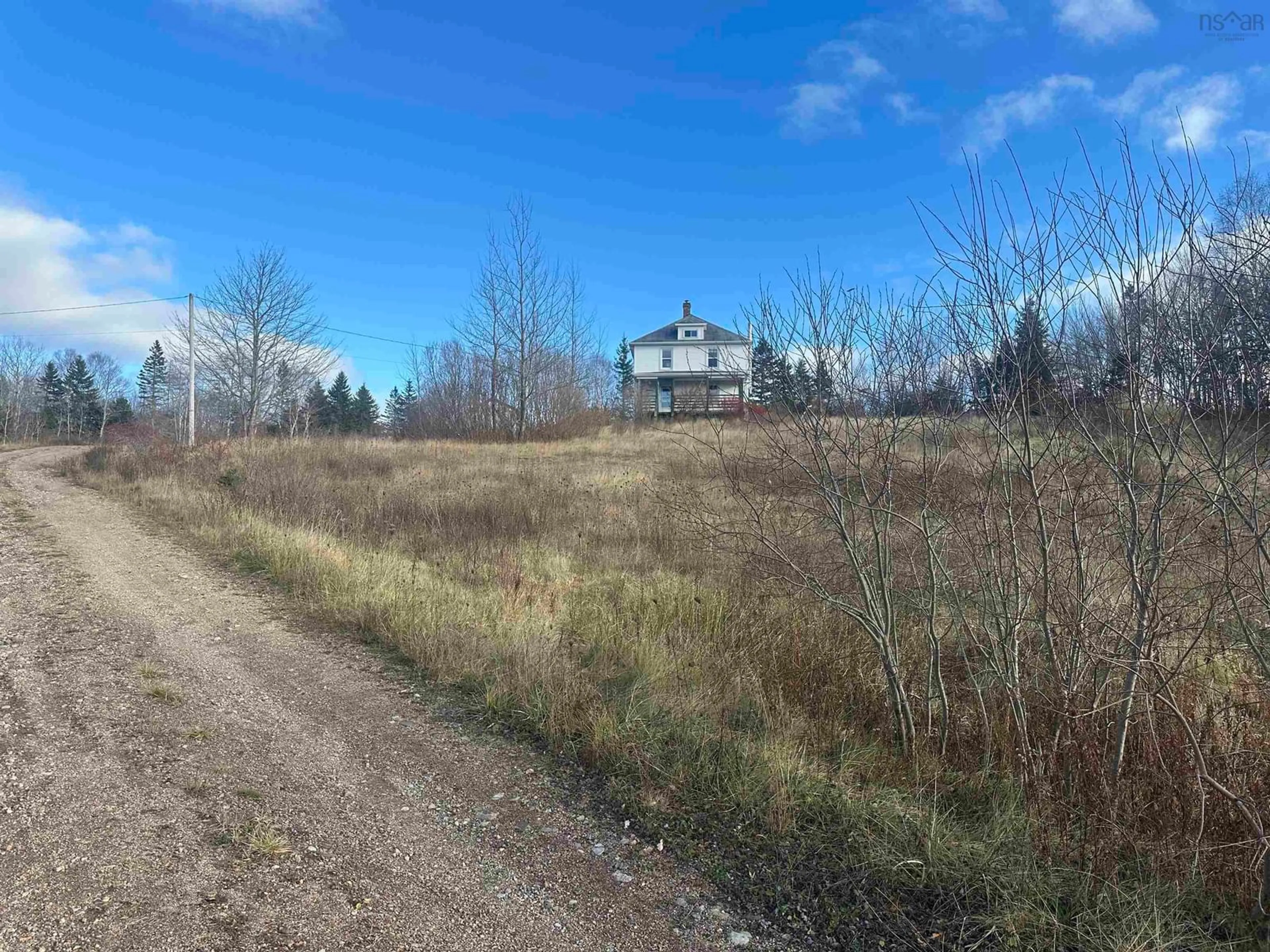 A pic from outside/outdoor area/front of a property/back of a property/a pic from drone, forest/trees view for 110 Big Brook Rd, West Bay Road Nova Scotia B0E 3L0