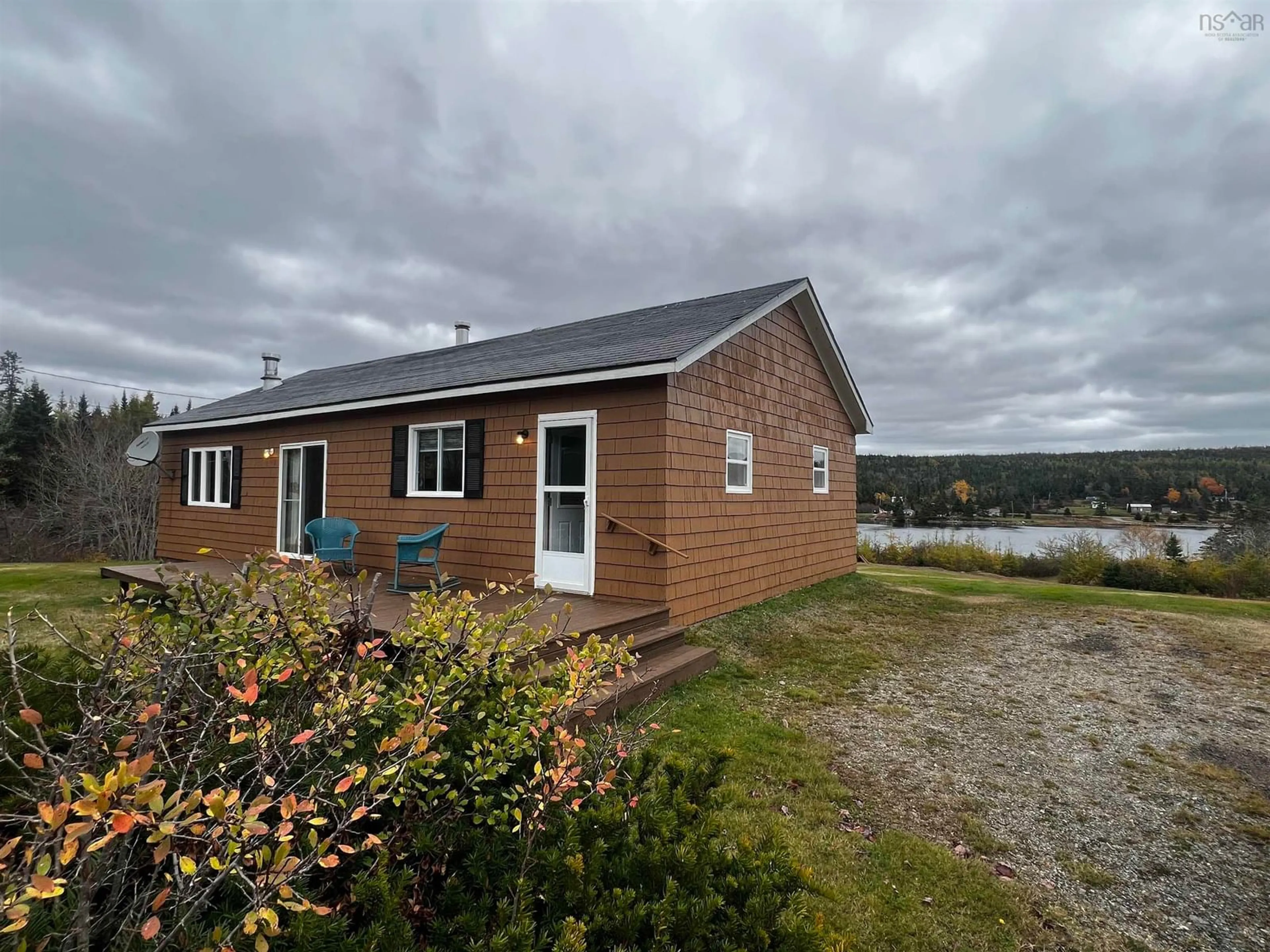 A pic from outside/outdoor area/front of a property/back of a property/a pic from drone, water/lake/river/ocean view for 13611 316 Hwy, Isaacs Harbour North Nova Scotia B0H 1S0