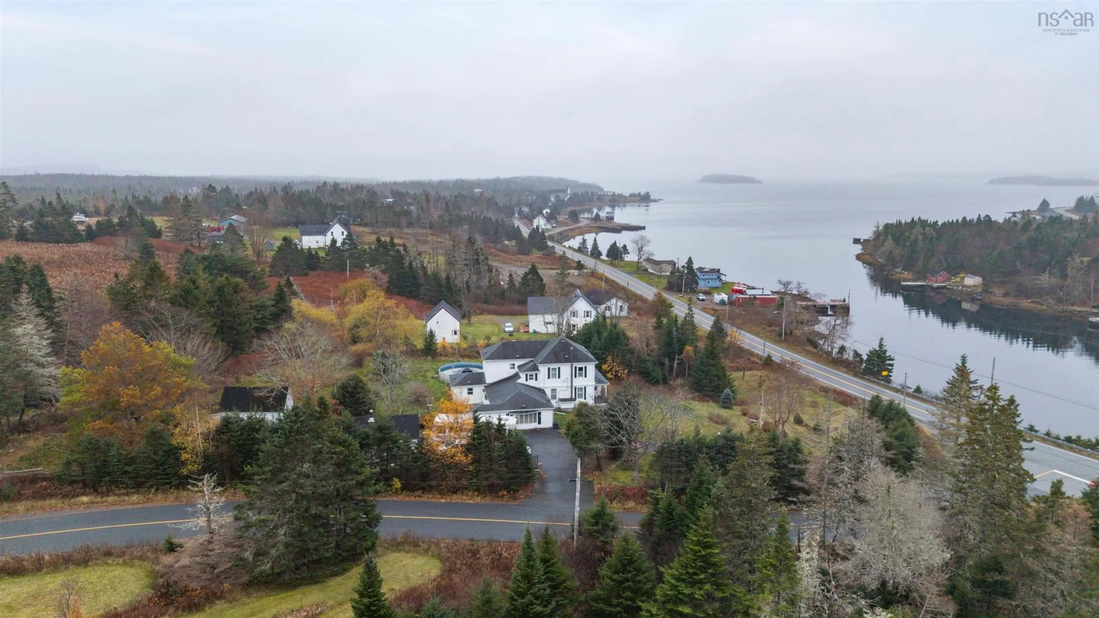 A pic from outside/outdoor area/front of a property/back of a property/a pic from drone, water/lake/river/ocean view for 8 Dufferin Mines Rd, Port Dufferin Nova Scotia B0J 2R0