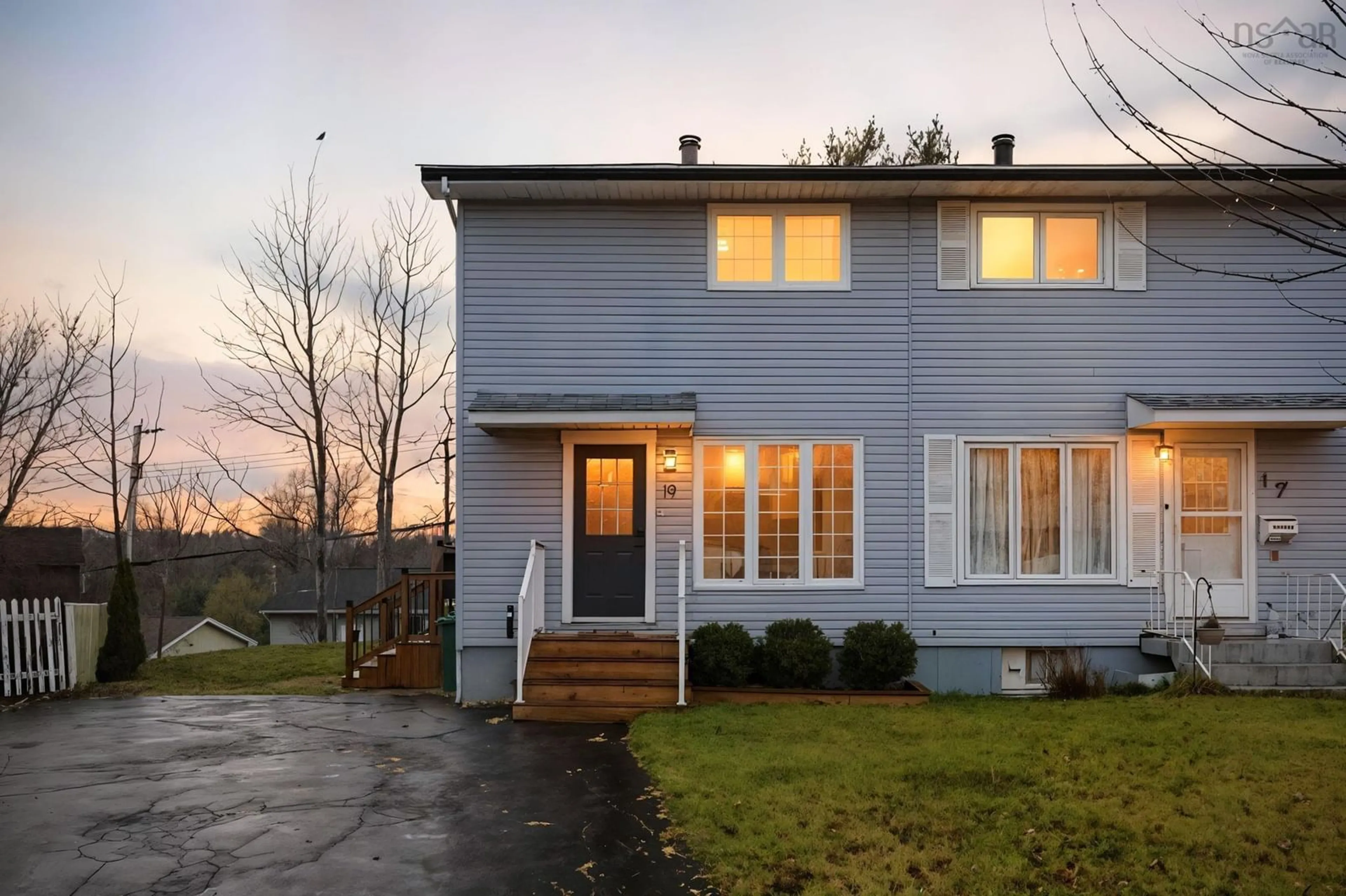Home with vinyl exterior material, street for 19 Cockburn Crt, Lower Sackville Nova Scotia B4C 1K4