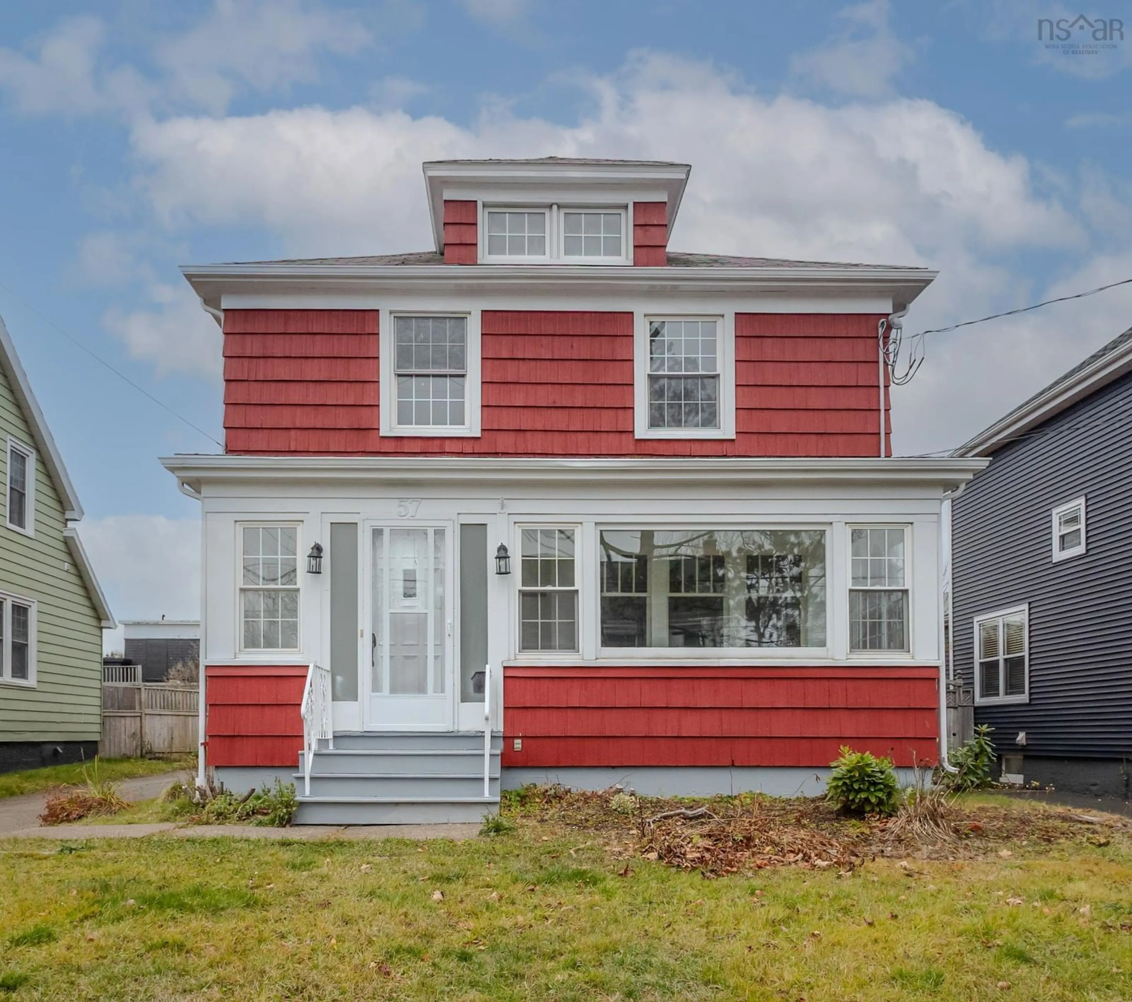 Home with vinyl exterior material, street for 57 Catherine St, Glace Bay Nova Scotia B1A 2J8