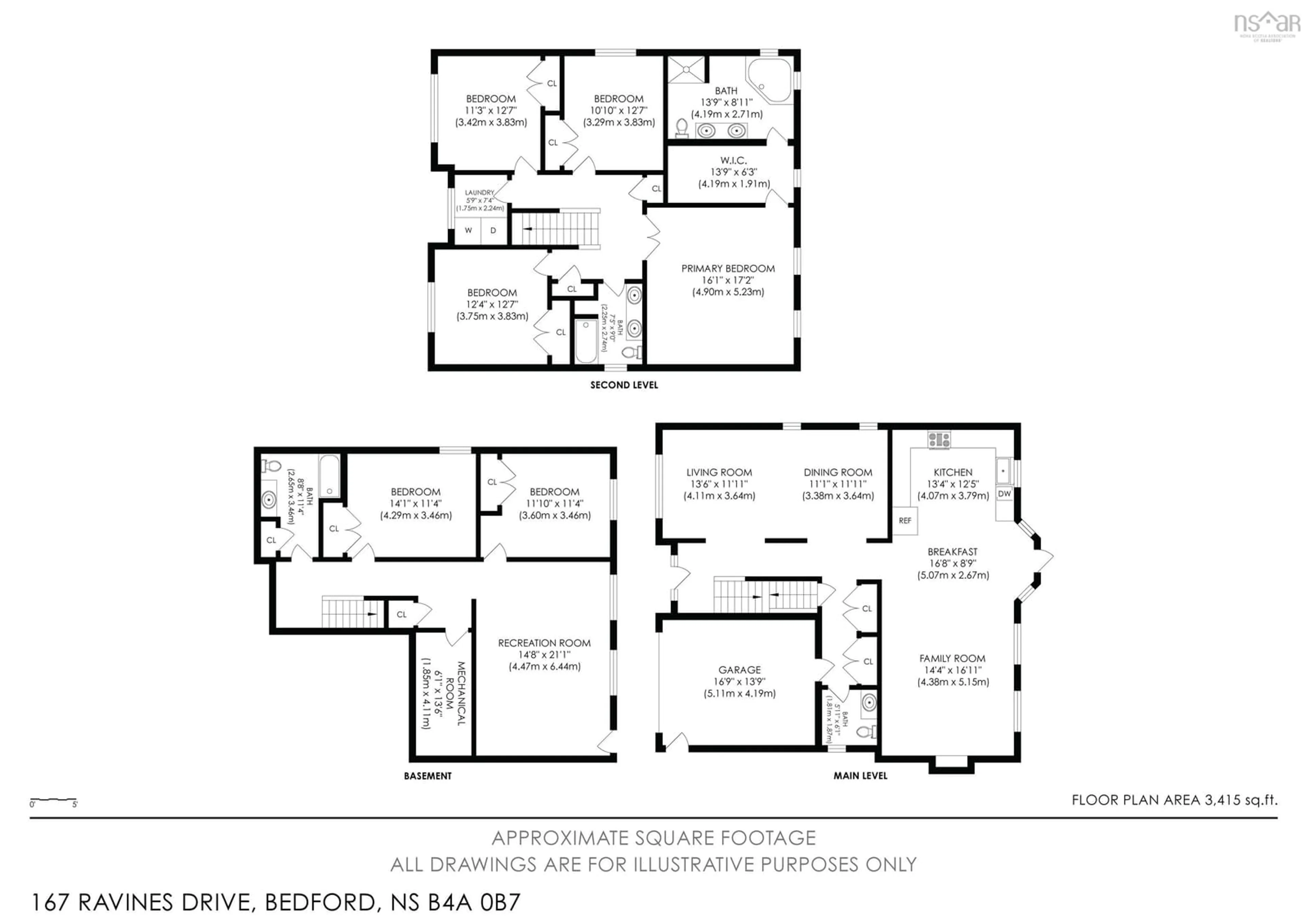 Floor plan for 167 Ravines Dr, Bedford Nova Scotia B4A 0B8