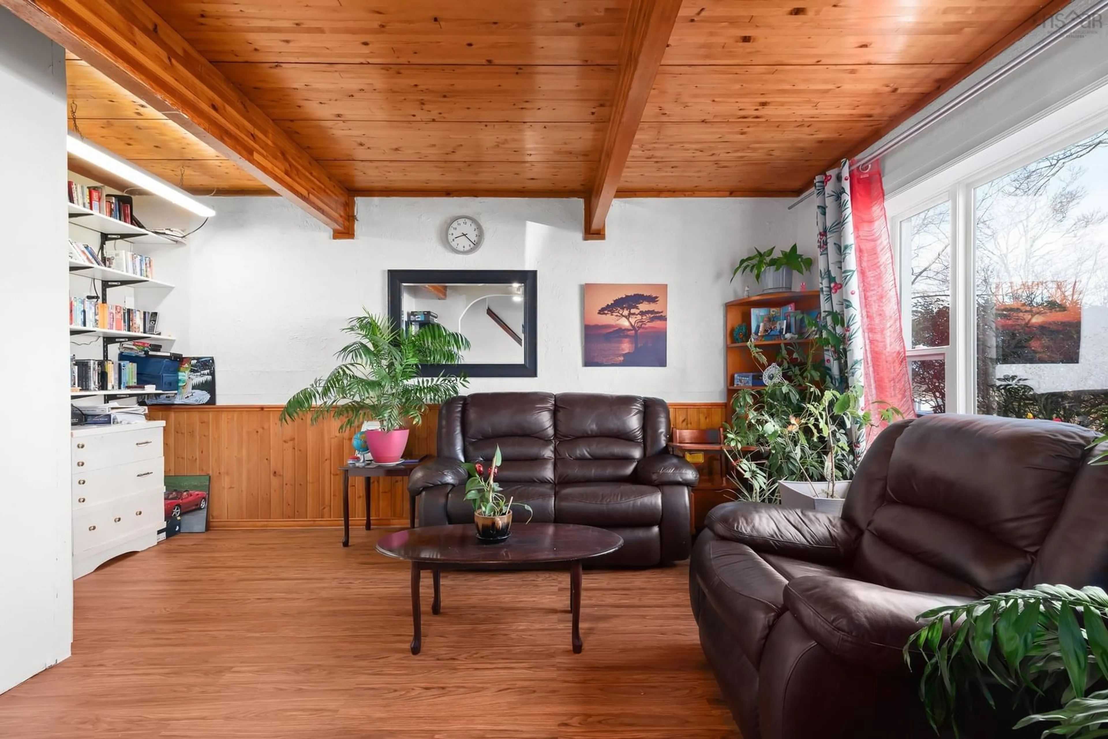 Living room with furniture, wood/laminate floor for 34 Limerick Rd, Halifax Nova Scotia B3P 2E2