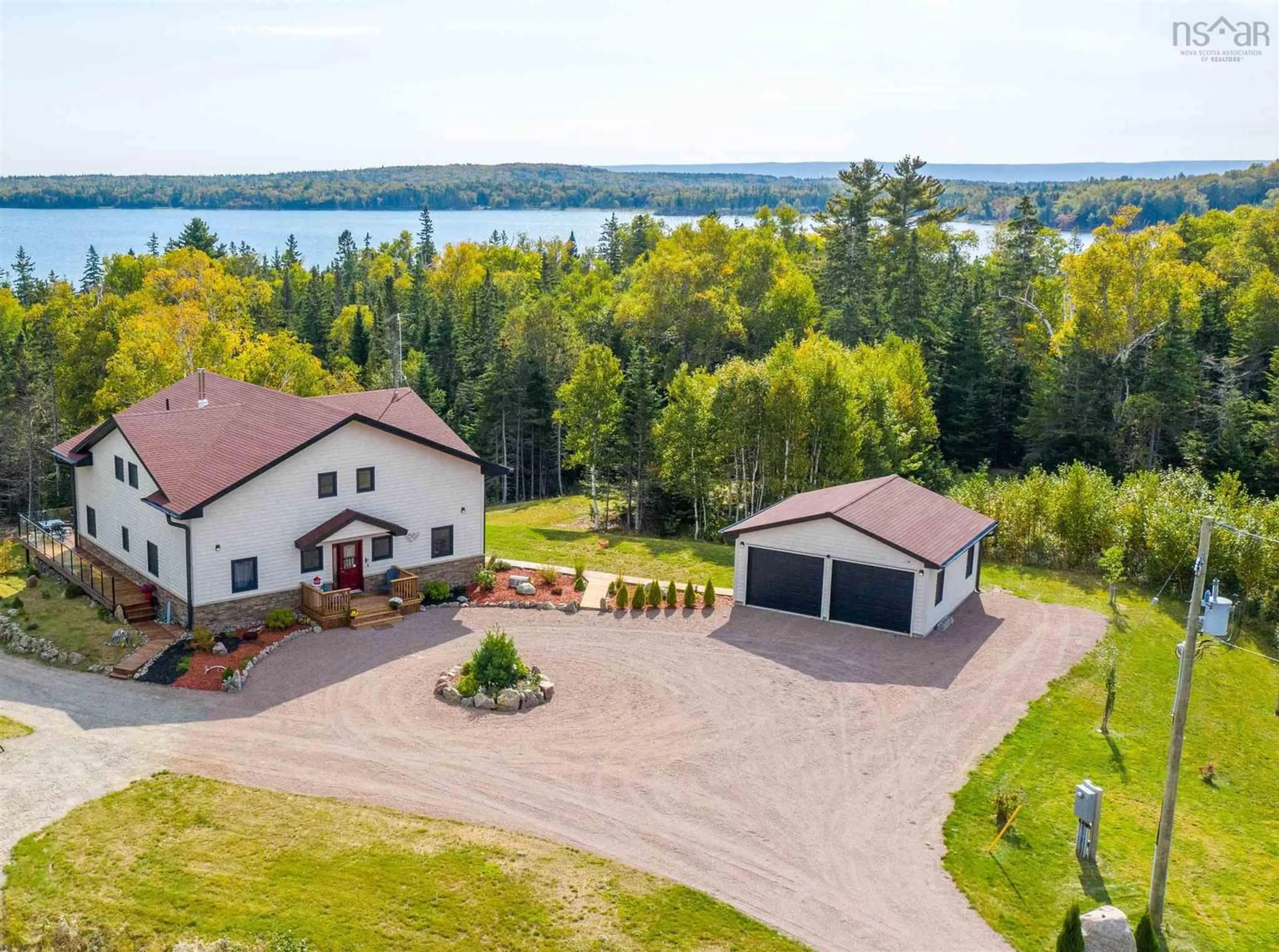 A pic from outside/outdoor area/front of a property/back of a property/a pic from drone, water/lake/river/ocean view for 256 Redbird Dr, Big Harbour Nova Scotia B0E 2Y0