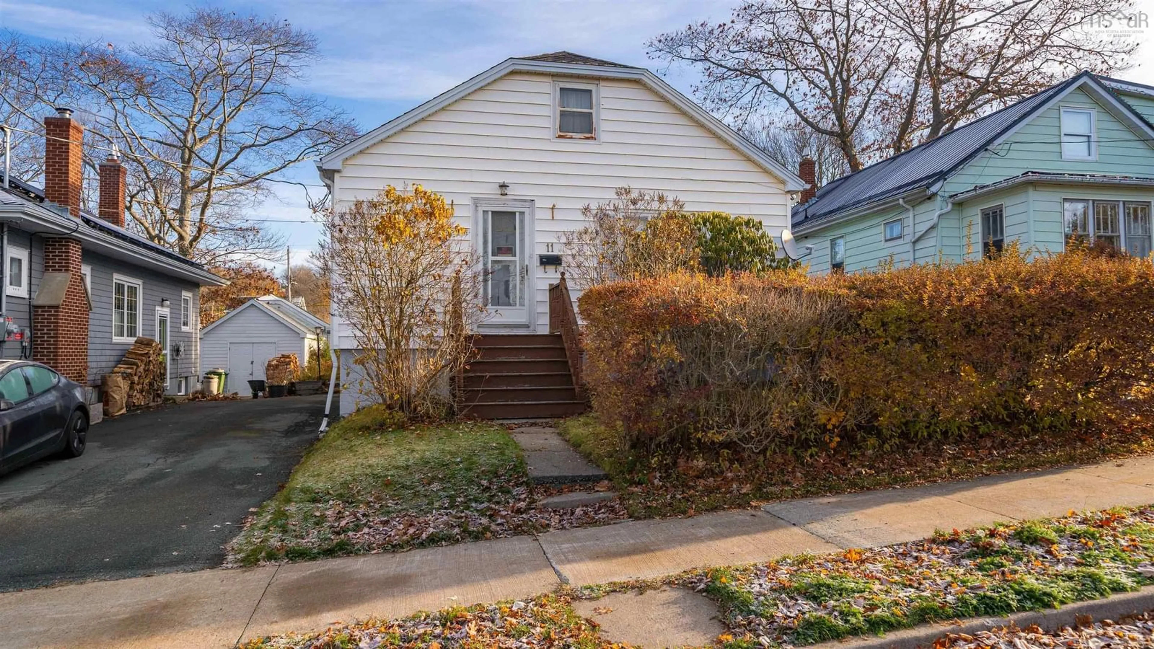 Home with vinyl exterior material, street for 11 Harbour Dr, Dartmouth Nova Scotia B2Y 3N8