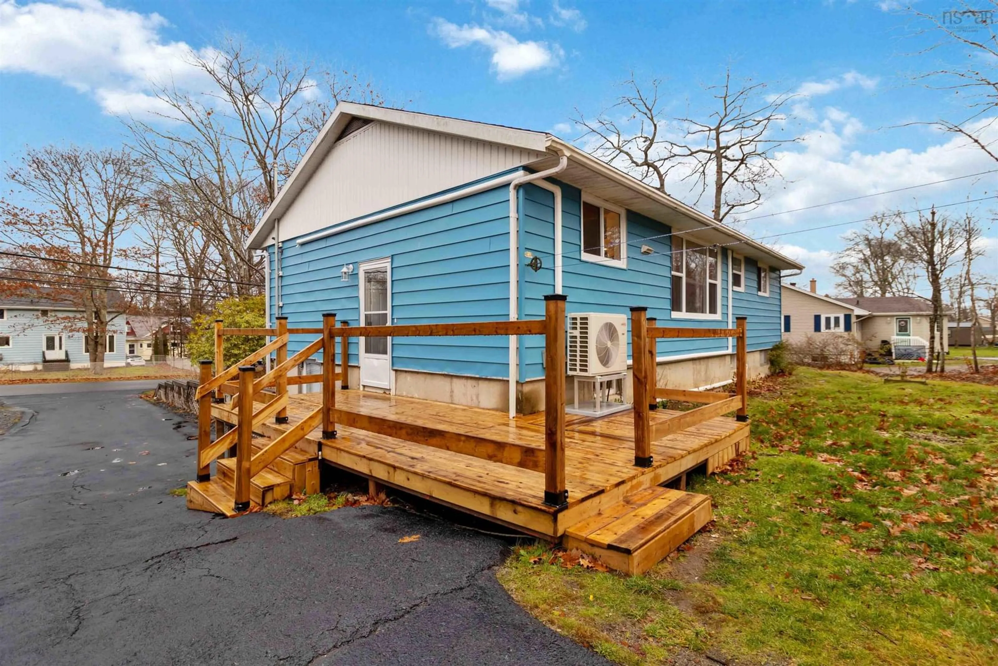 Home with vinyl exterior material, street for 70 Fraser Rd, Timberlea Nova Scotia B3T 1J4