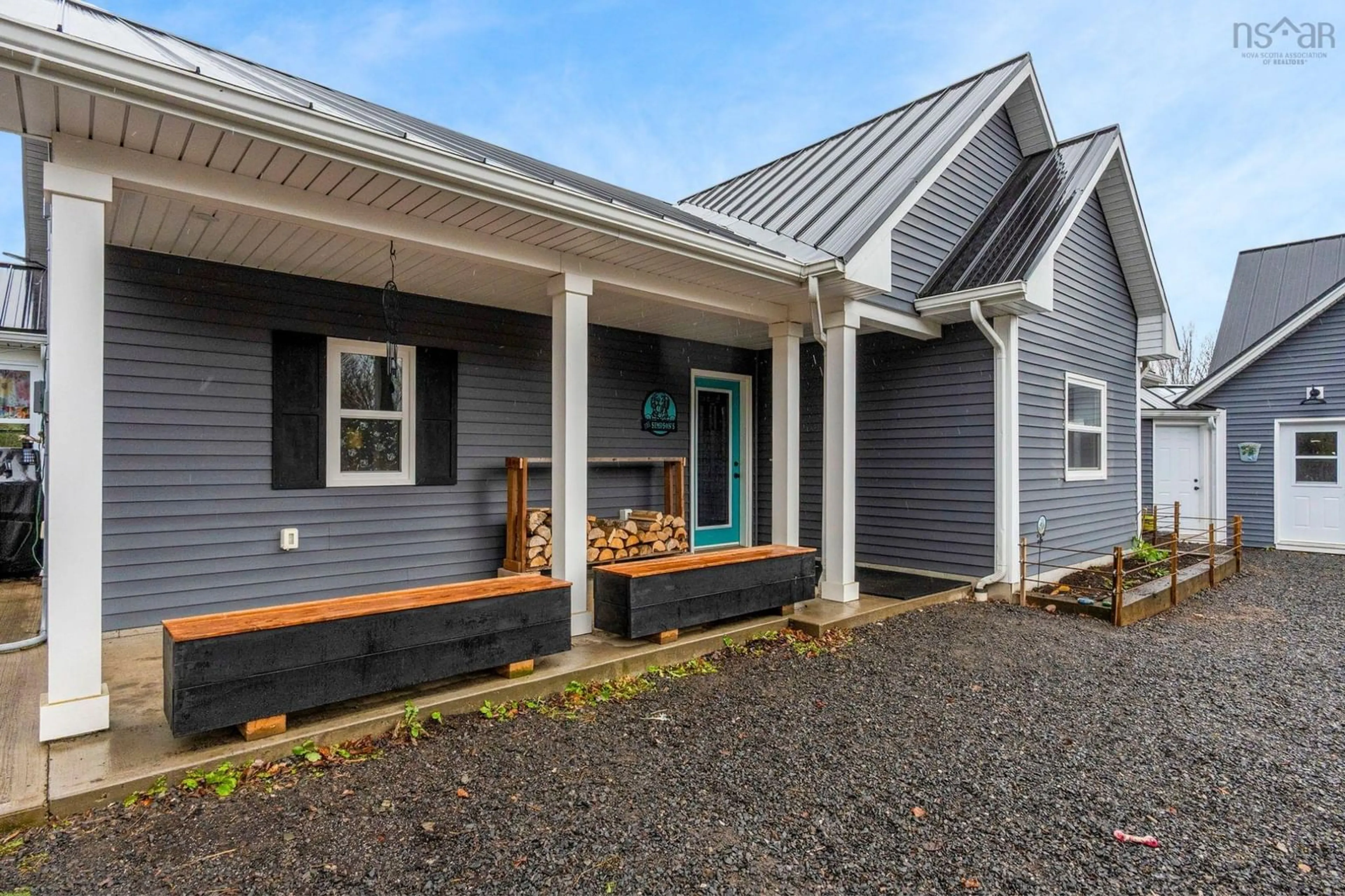 Home with vinyl exterior material, street for 1079 Cleveland Road, Windermere Nova Scotia B0P 1E0