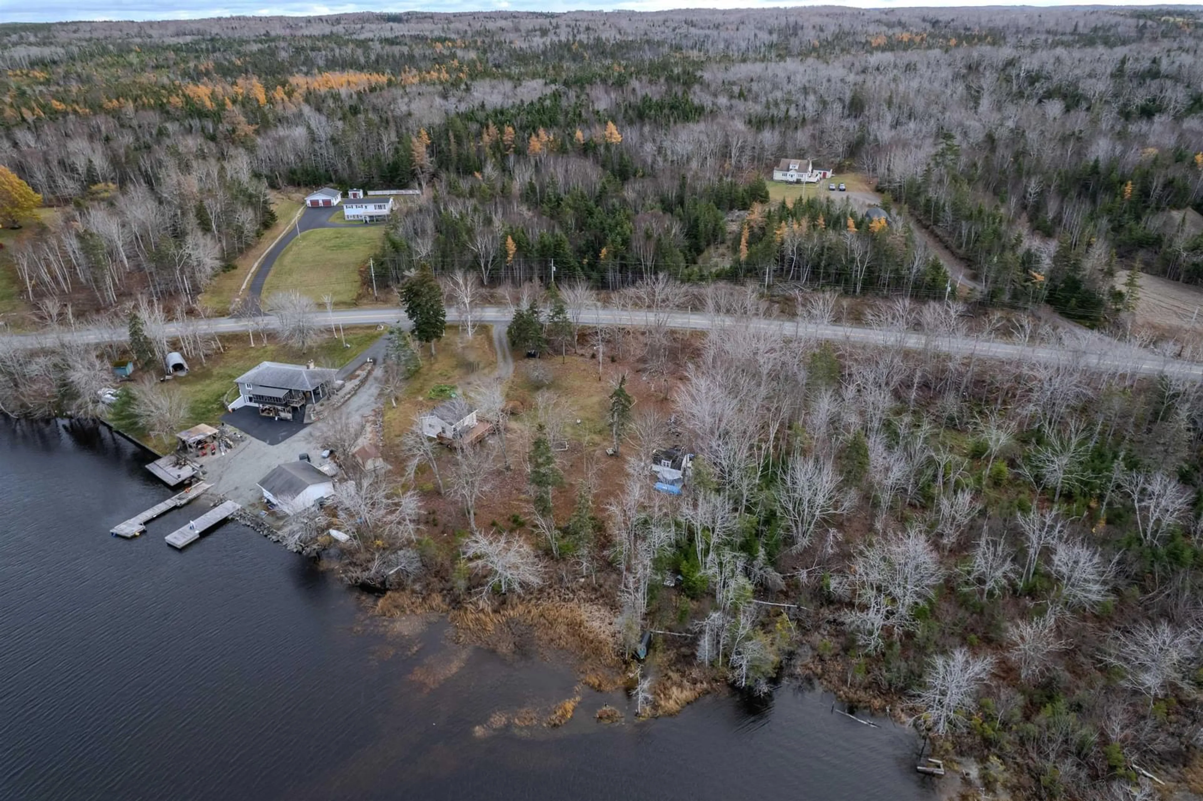 A pic from outside/outdoor area/front of a property/back of a property/a pic from drone, water/lake/river/ocean view for 163 Brickyard Rd, Mira Nova Scotia B1K 2R7