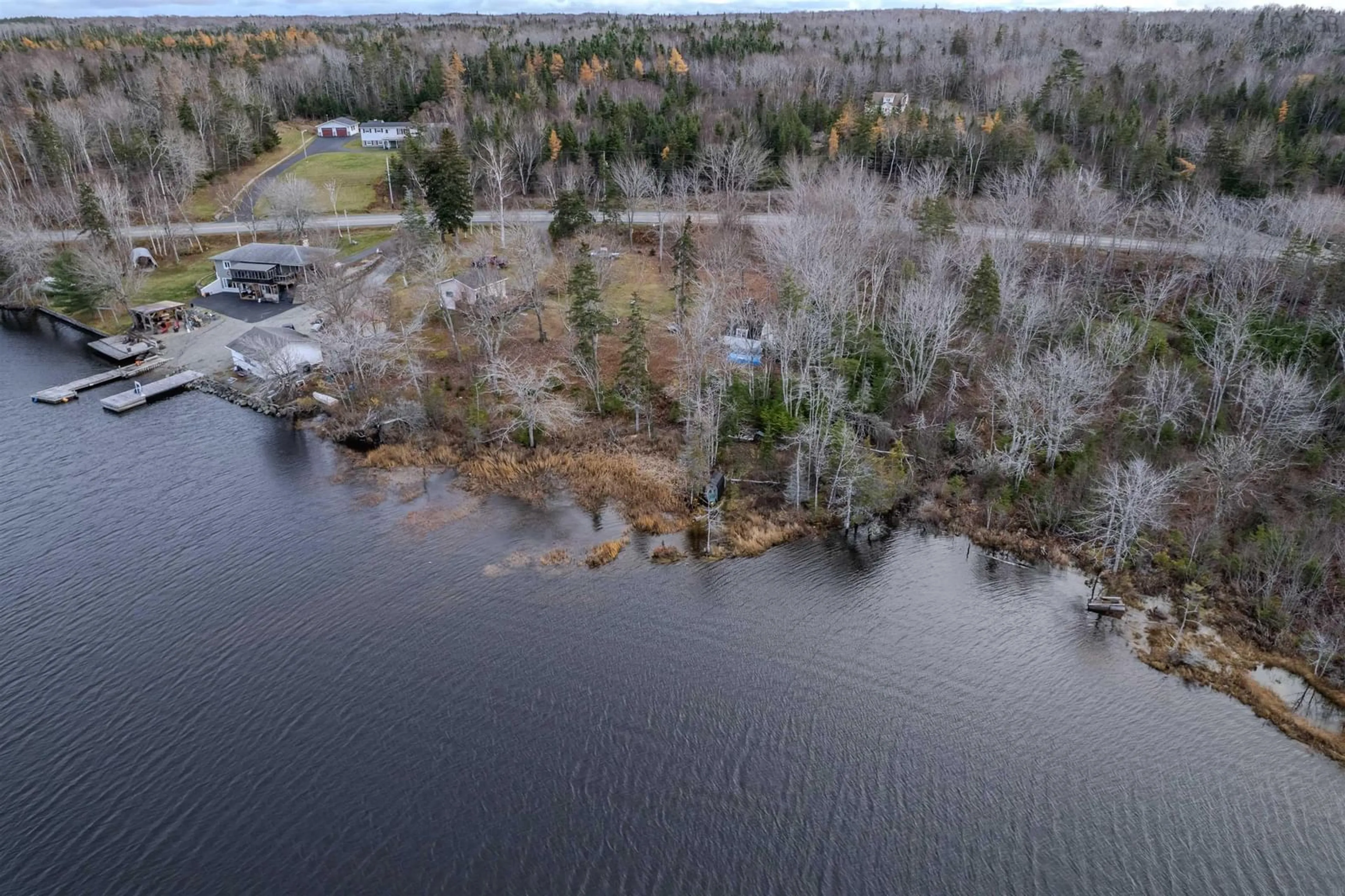A pic from outside/outdoor area/front of a property/back of a property/a pic from drone, water/lake/river/ocean view for 163 Brickyard Rd, Mira Nova Scotia B1K 2R7