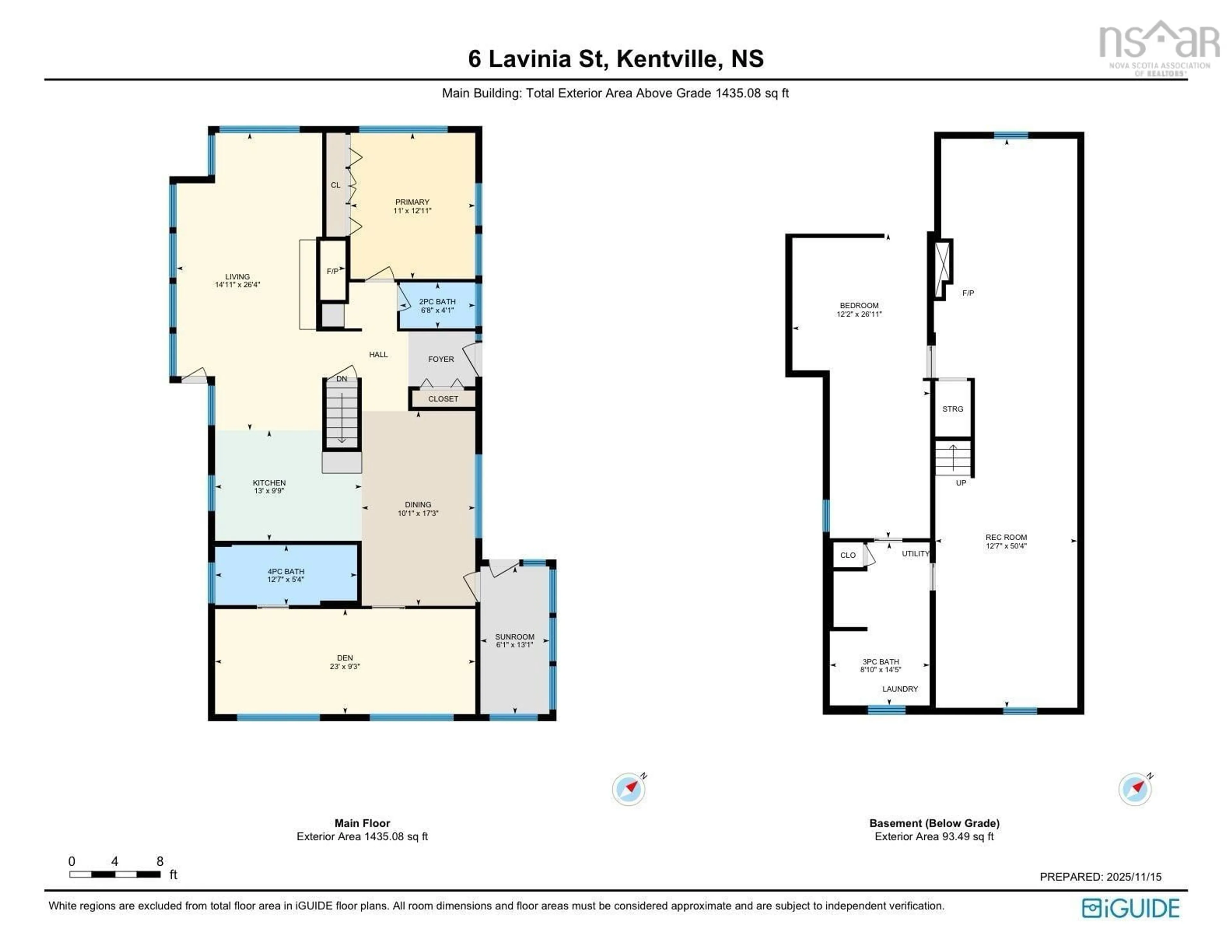 Floor plan for 6 Lavinia St, Kentville Nova Scotia B4N 1V7