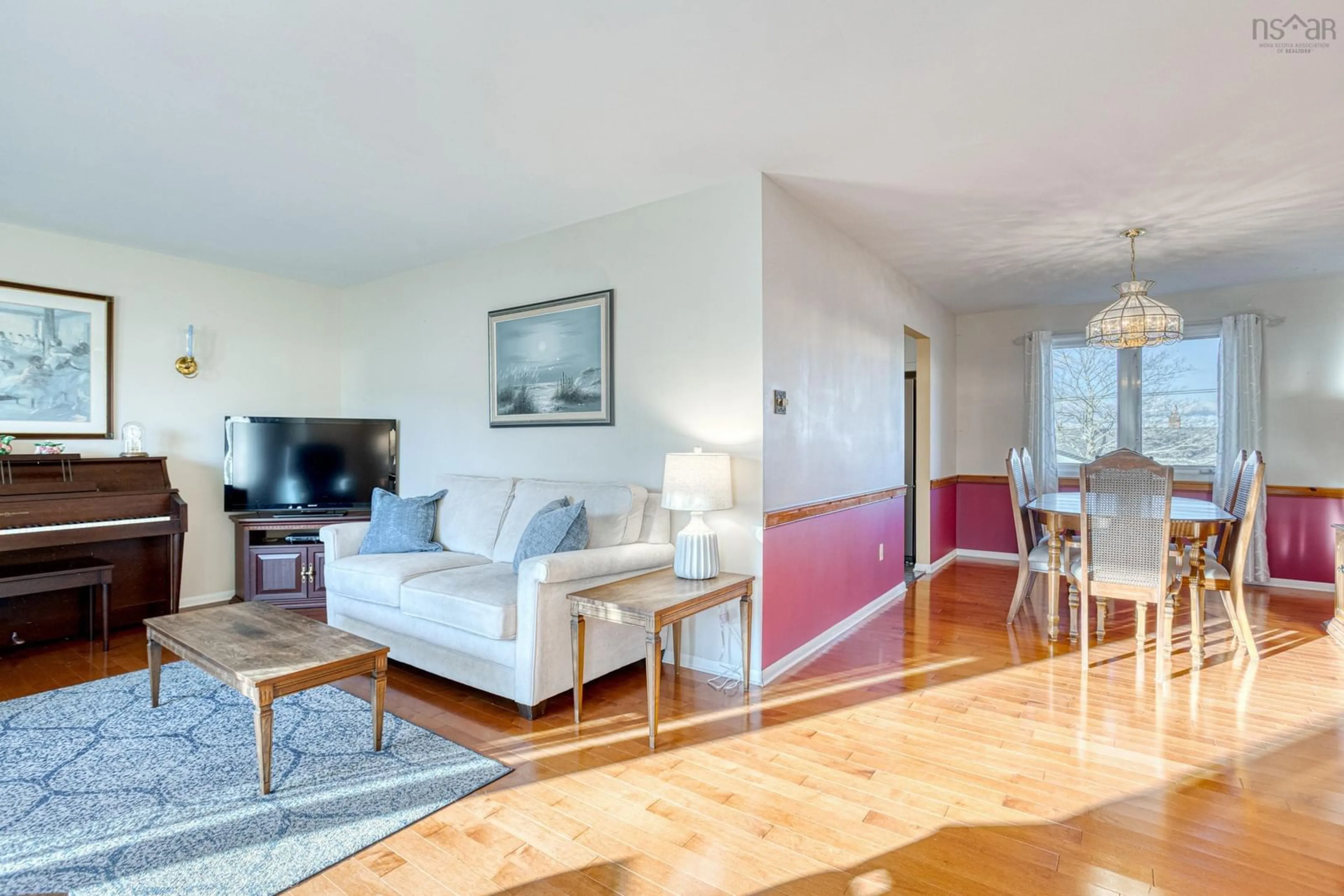 Living room with furniture, wood/laminate floor for 100 Hardisty Crt, Cole Harbour Nova Scotia B2V 1K9