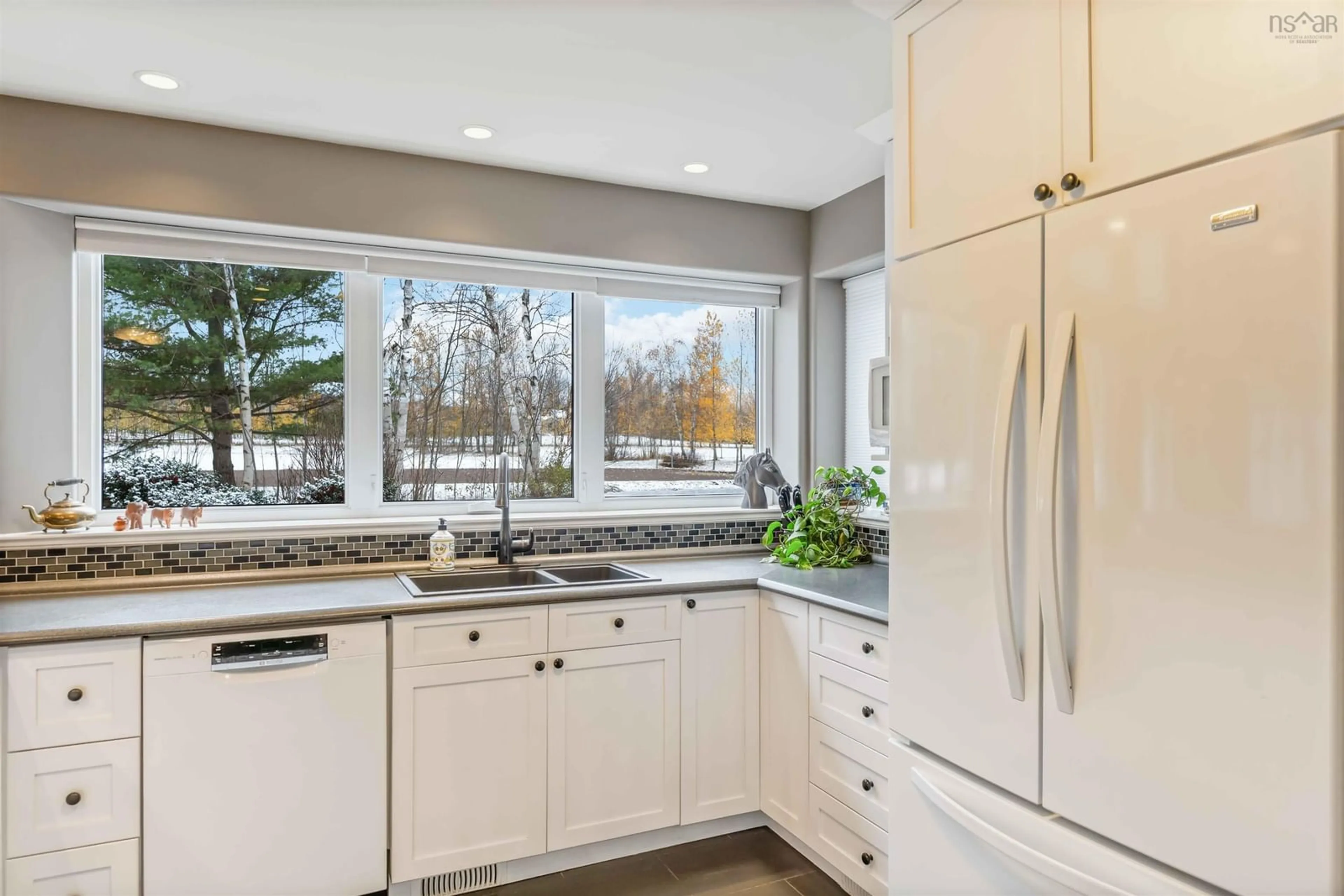 Contemporary kitchen, ceramic/tile floor for 822 Cleveland Rd, Windermere Nova Scotia B0P 1E0