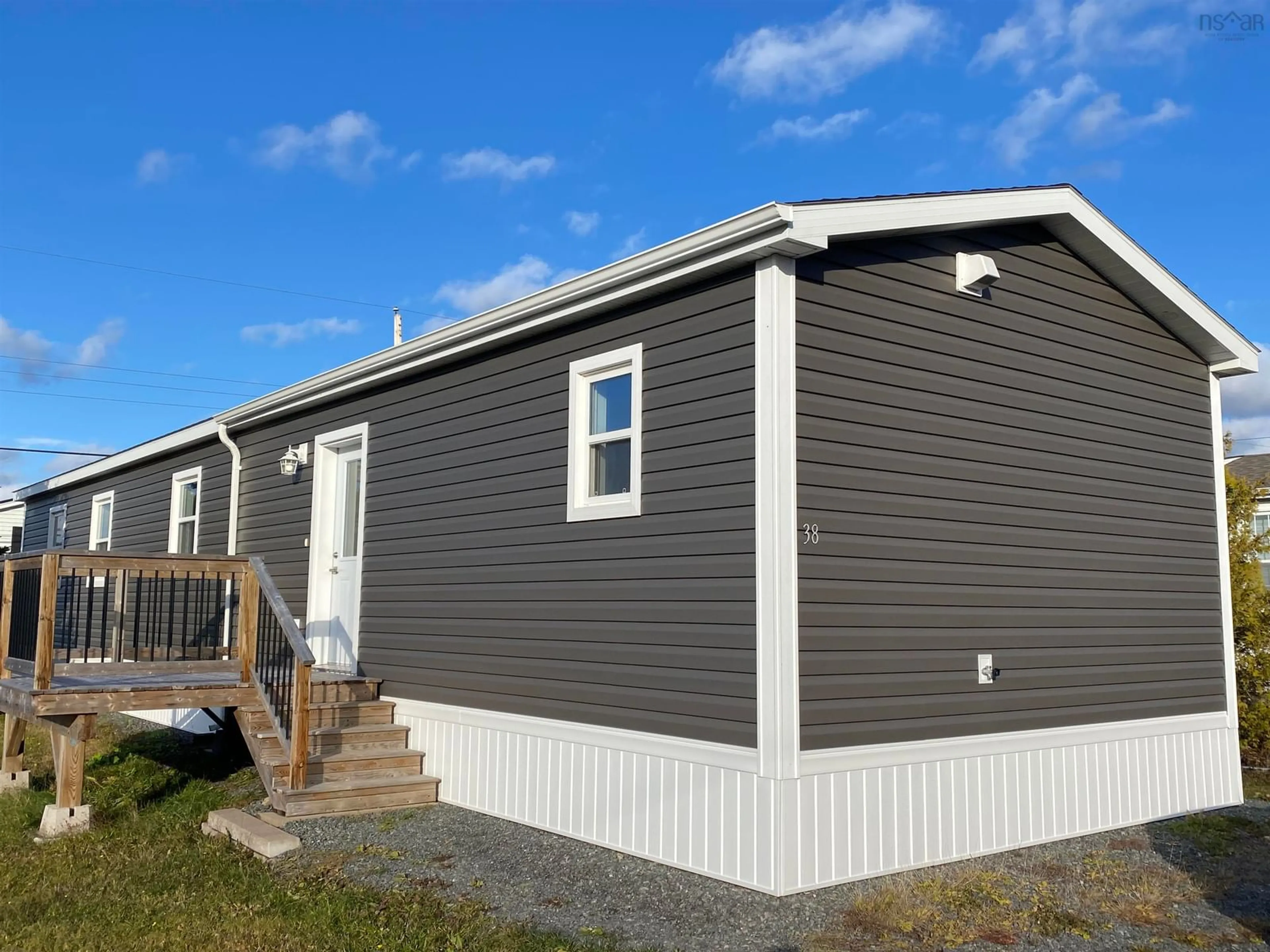 Home with vinyl exterior material, street for 38 Rogers Dr, Lower South River Nova Scotia B2G 0E7